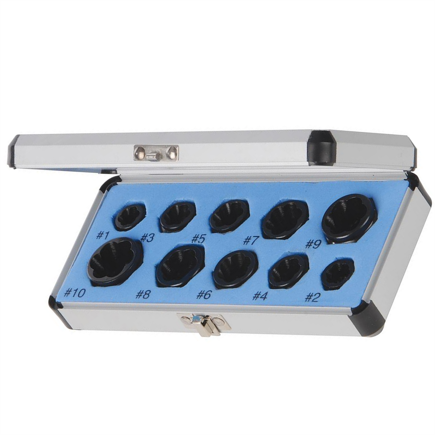 Spiral Cut Teeth Damaged Bolt Remover Set 10pcs Screw Heads And Studs Remover 9-19mm Head Fitter