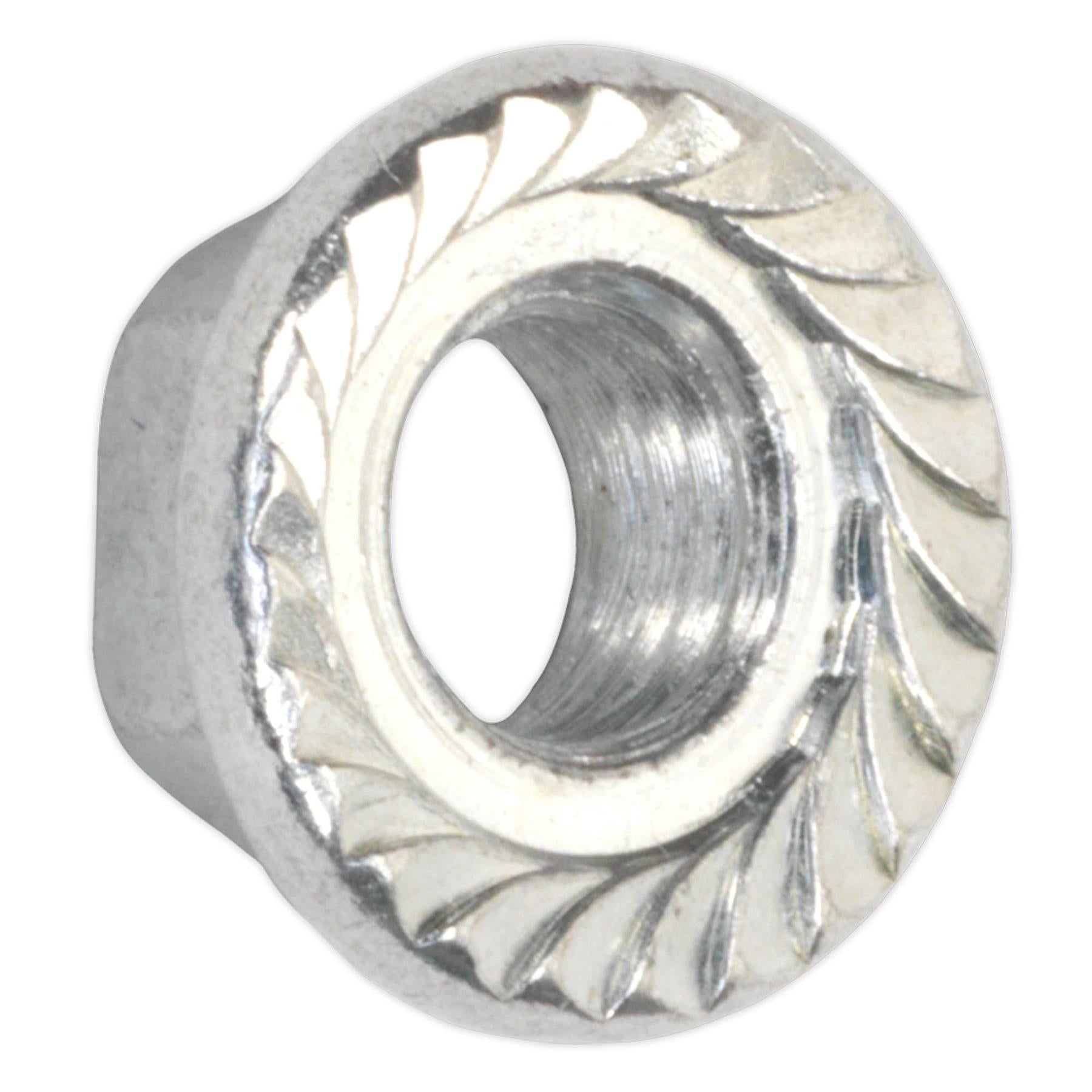 Sealey Flange Nut Serrated M5 Zinc Pack of 100