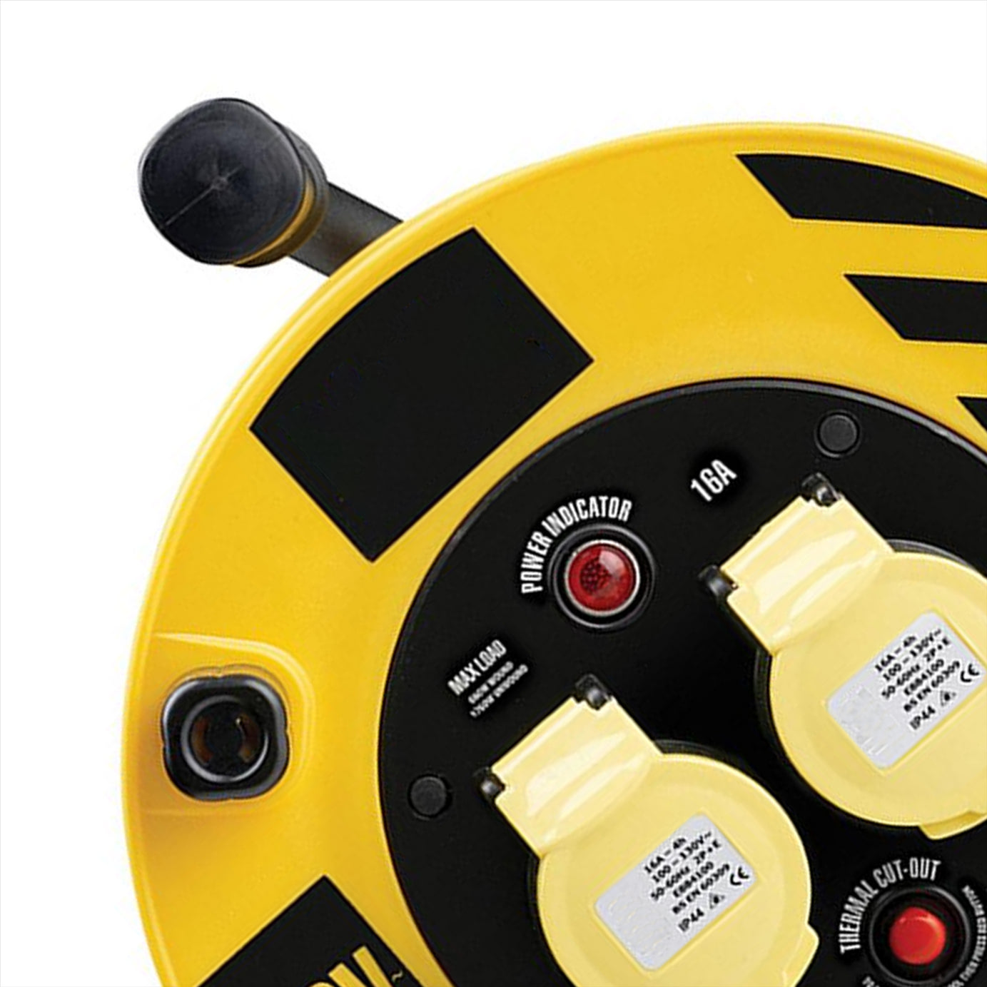 Defender Cable Reel 2-Way 16A 25m 110V Steel A-frame