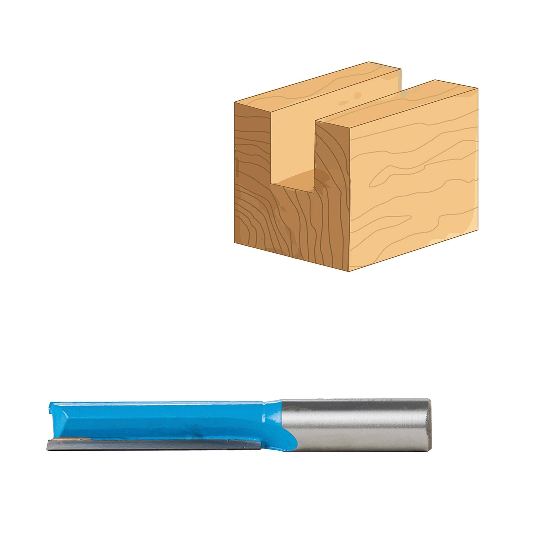 1/2" Straight Imperial Cutter 1/2" x 2" Cutting Bits Twin Flute Kitchen Worktop