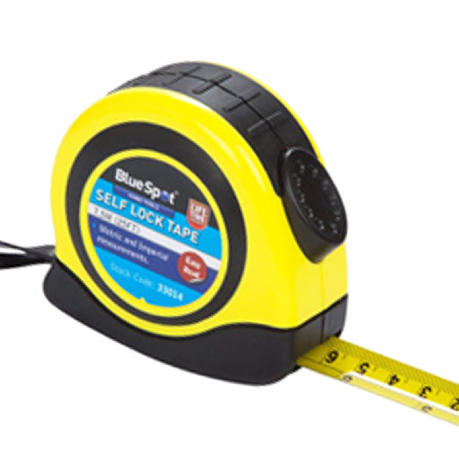 BlueSpot 6x 7.5m Retractable Tape Measure Griplock Imperial Metric Measuring Metres