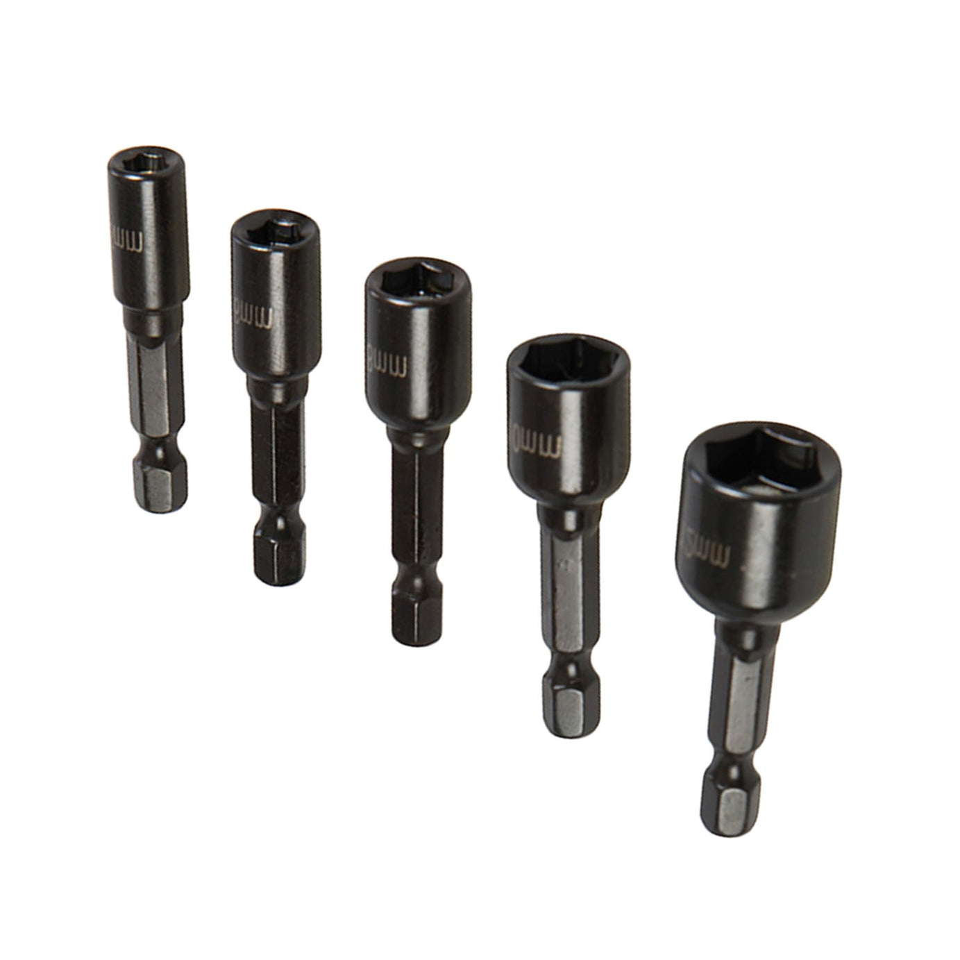 Magnetic Nut Driver Set 5  12mm Hex Drive Drill Socket Use With Power Drills