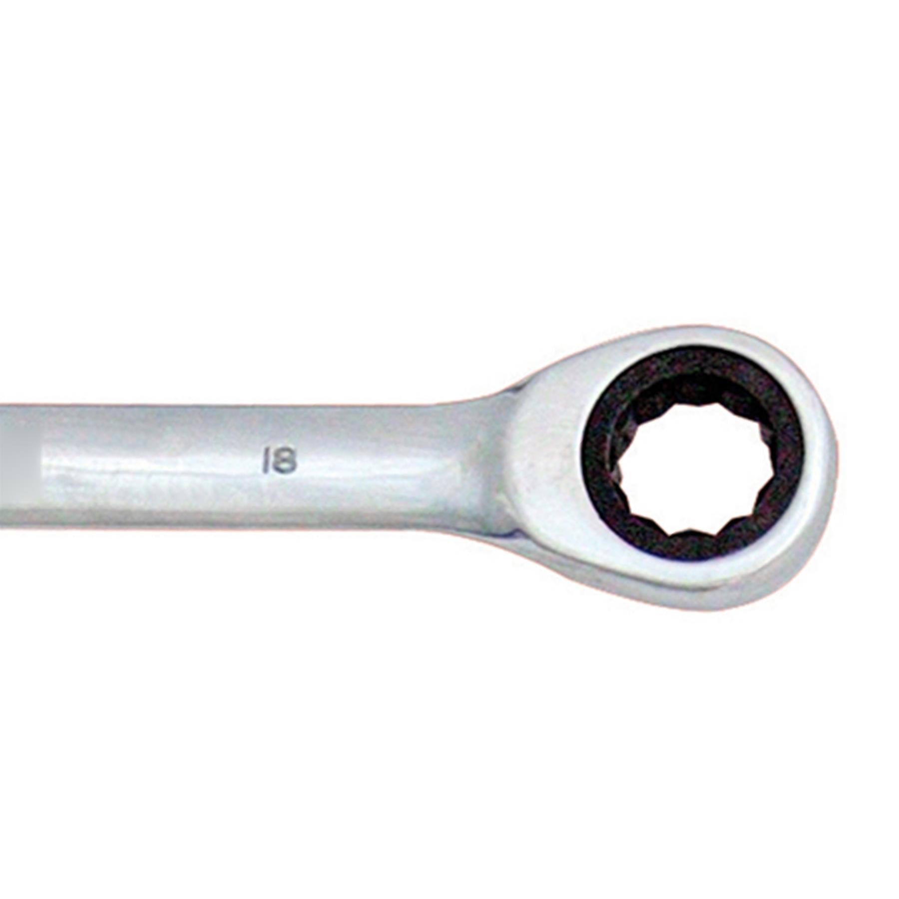 12Pce Fixed Head Ratchet Spanner Set 8mm - 19mm Tough Nylon Storage Roll