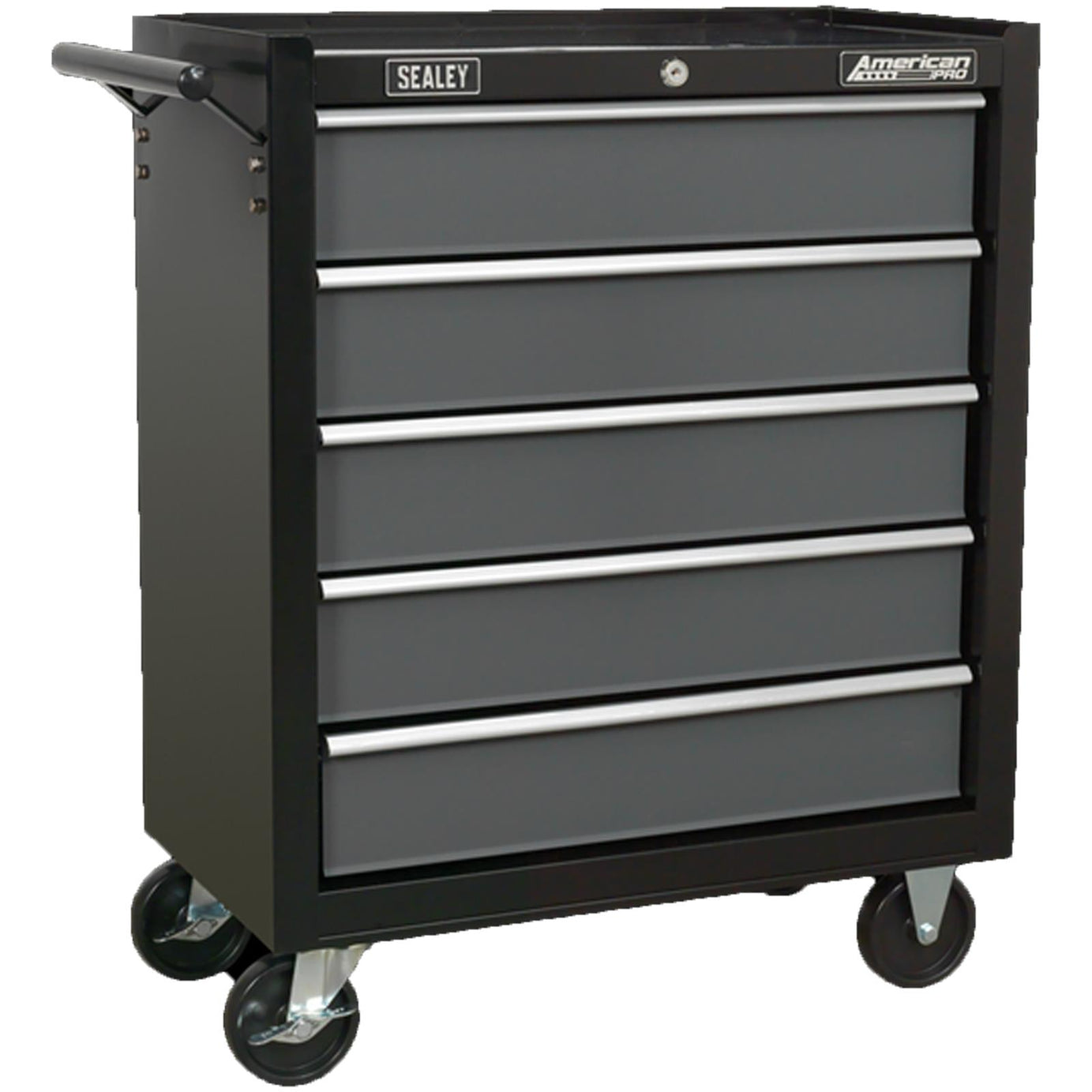 Sealey AP2505B Rollcab 5 Drawer with Ball Bearing Slides - Black/Grey