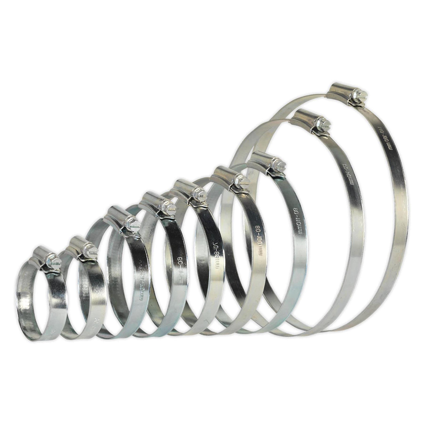 Sealey Hose Clip Assortment 26pc 44-160mm Zinc Plated