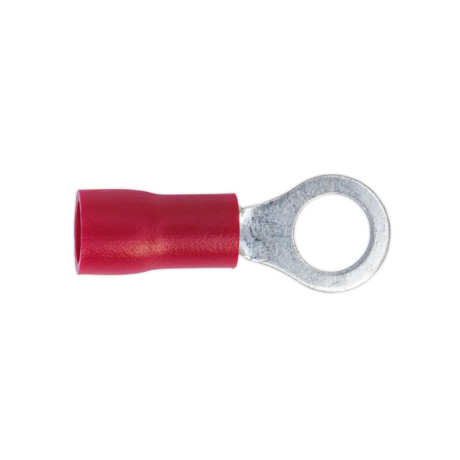 Sealey Easy-Entry Ring Terminal Ø5.3mm (2BA) Red Pack of 100