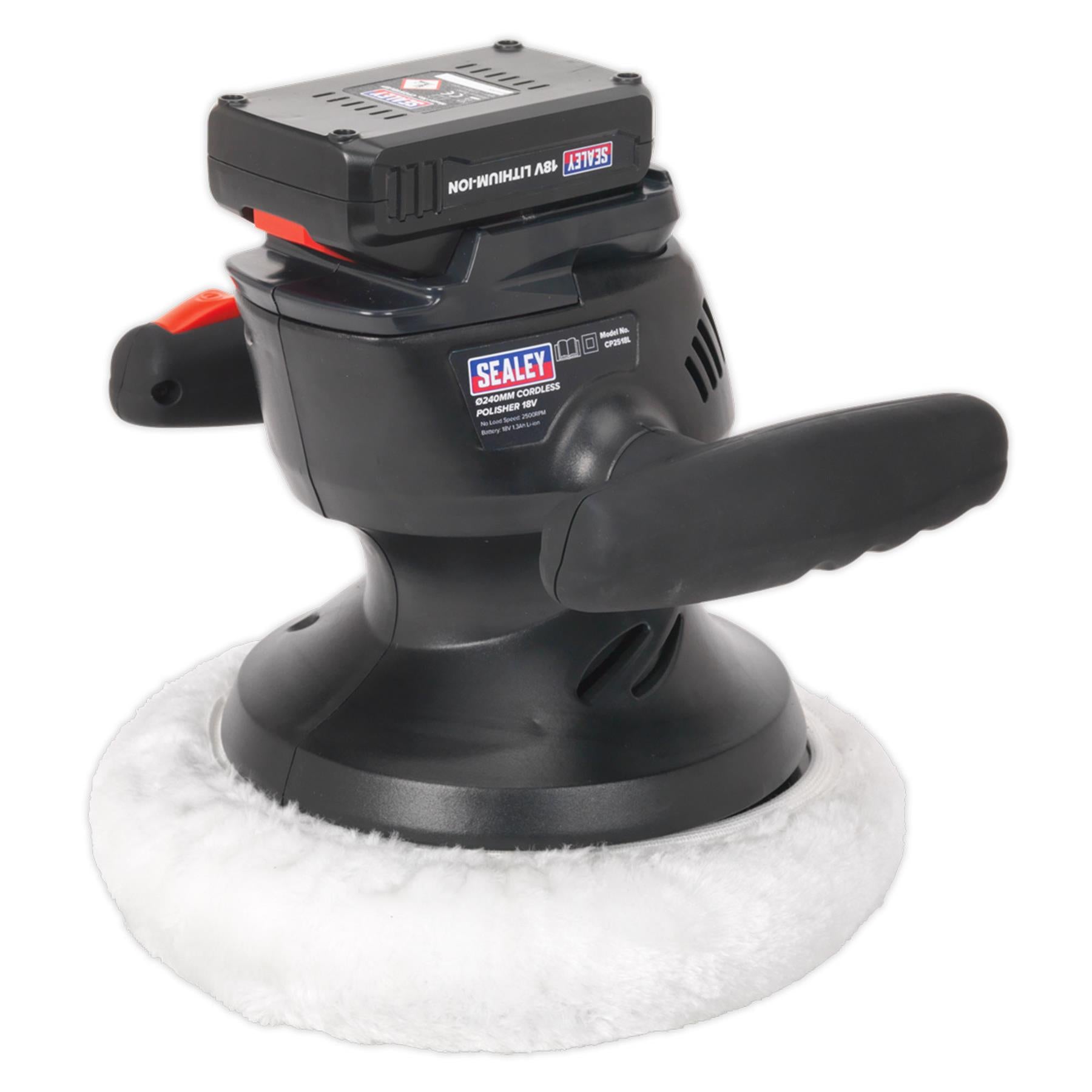 Sealey 18V Lithium-ion Ø240mm Cordless Polisher Orbital