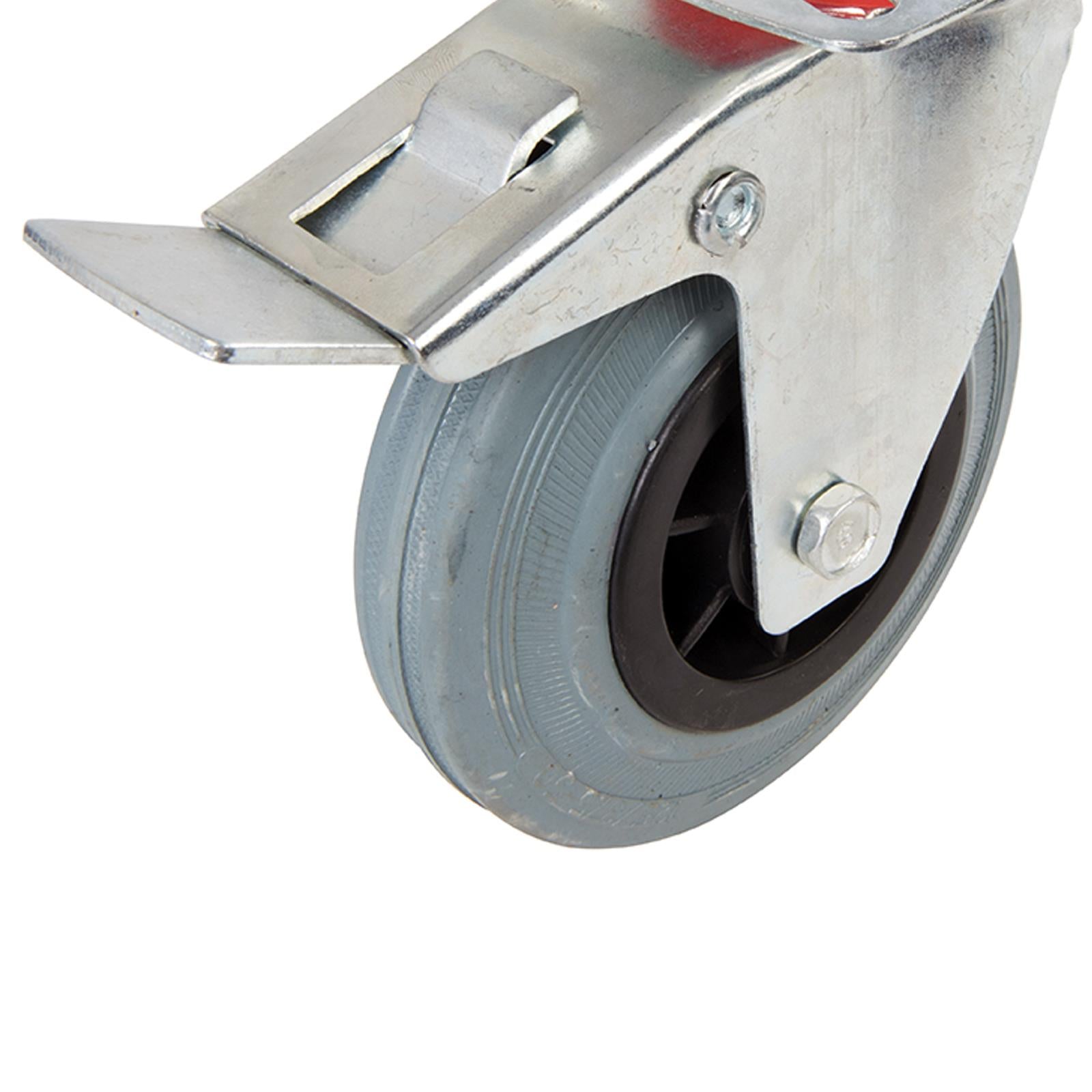 Heavy Duty Swivel Rubber Castor Caster Wheels Cart Wheel 125mm 12 PC