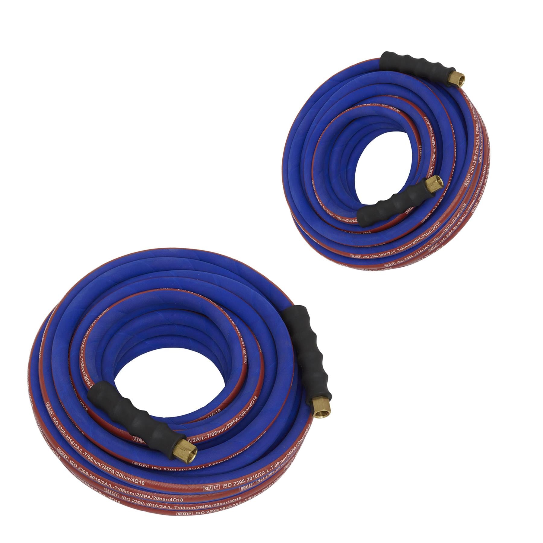 Sealey Extra Heavy Duty Rubber Air Compressor Hose 15m x Ø8mm with 1/4"BSP