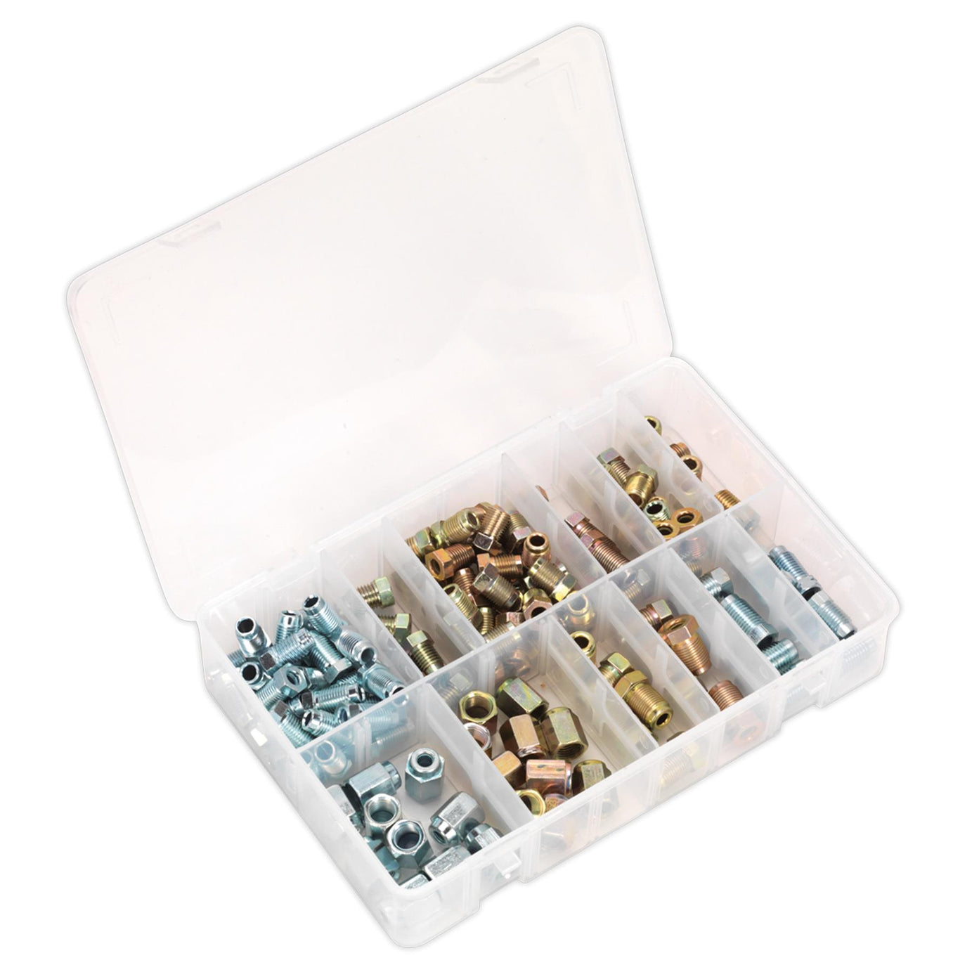 Sealey High Quality Brake Pipe Nuts Assortment 200pc - Metric & Imperial