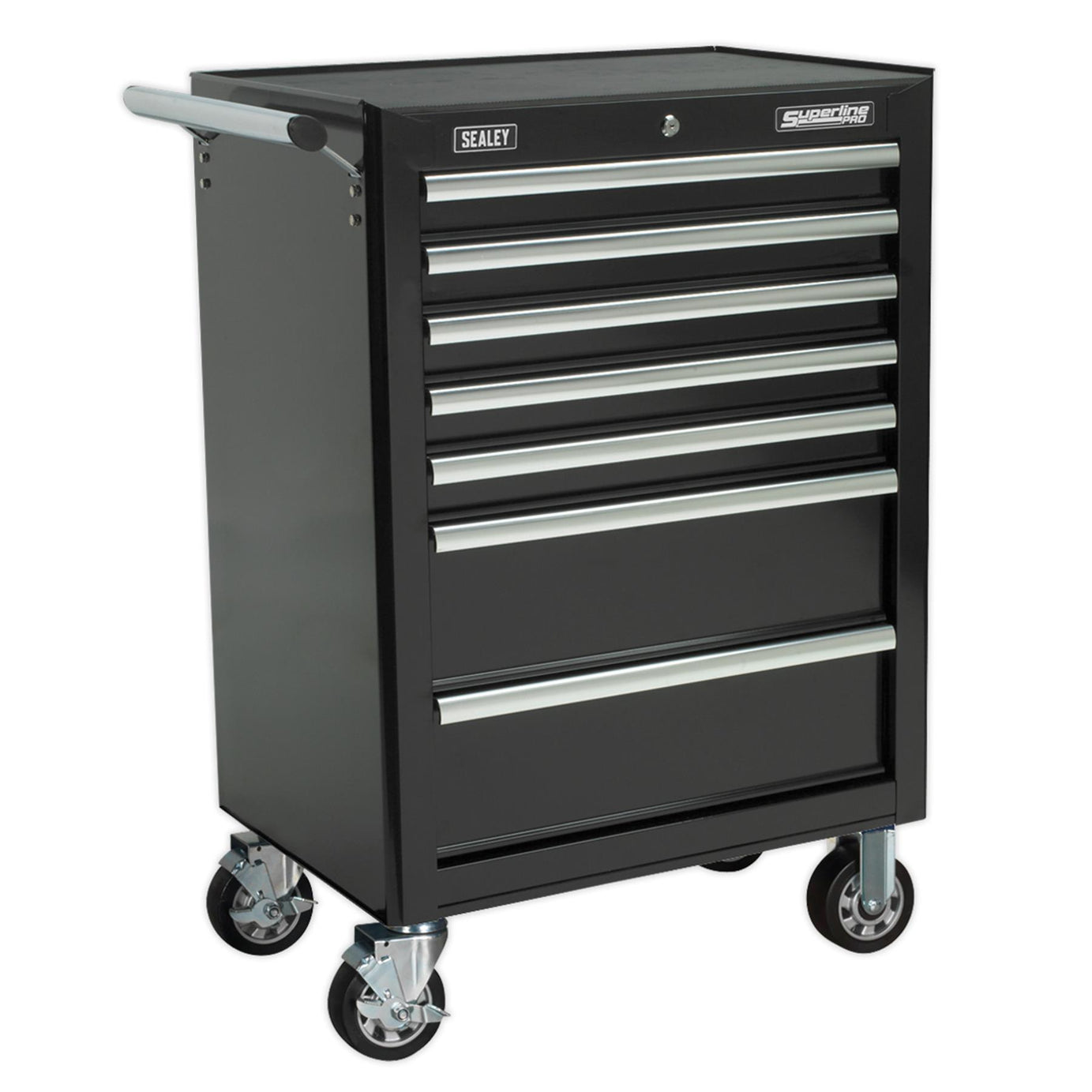 Sealey Rollcab 7 Drawer with Ball Bearing Slides - Black