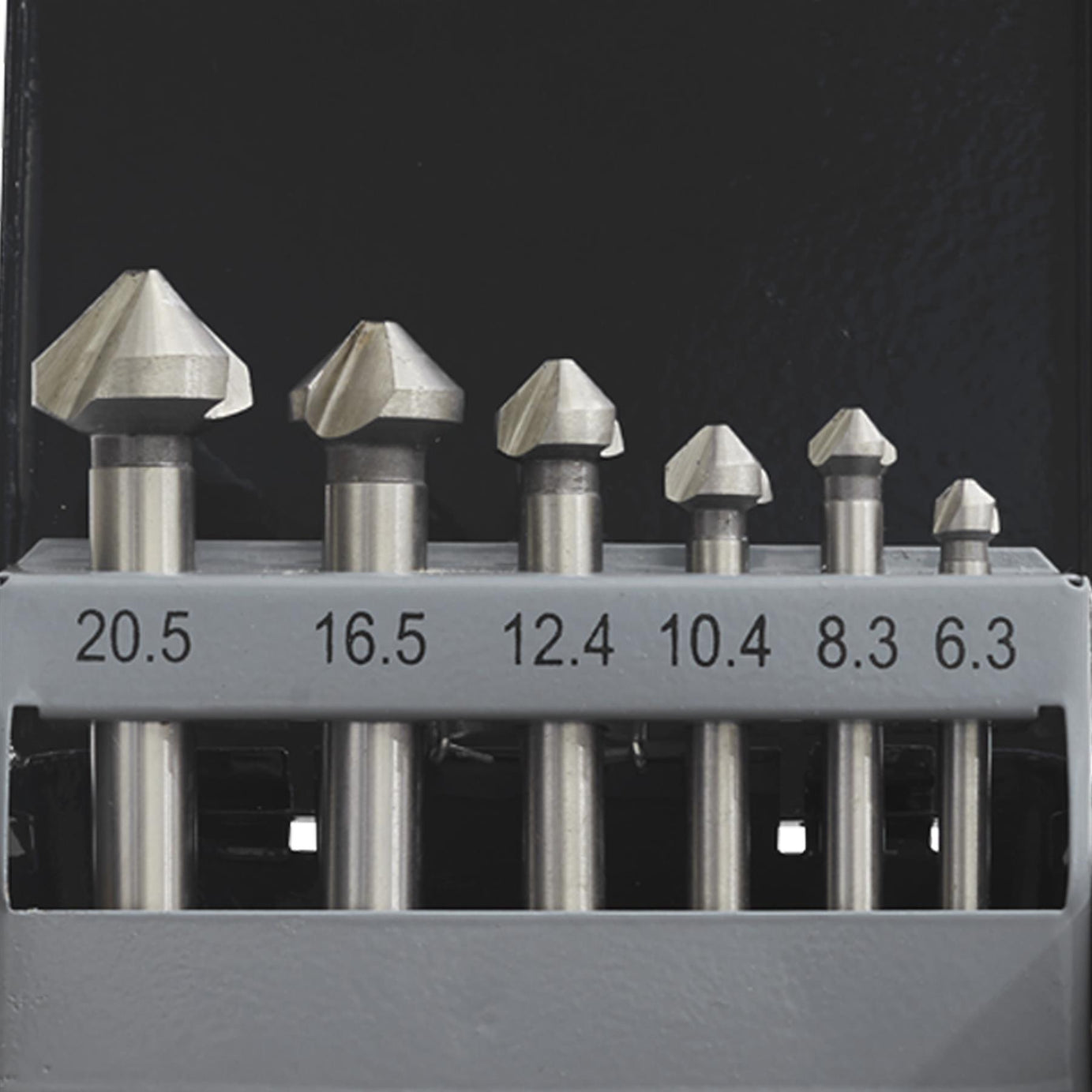 Sealey Countersink Bit Set 6pc 3 x V Flutes Drill Woodwork 6.3-20.5mm Joinery