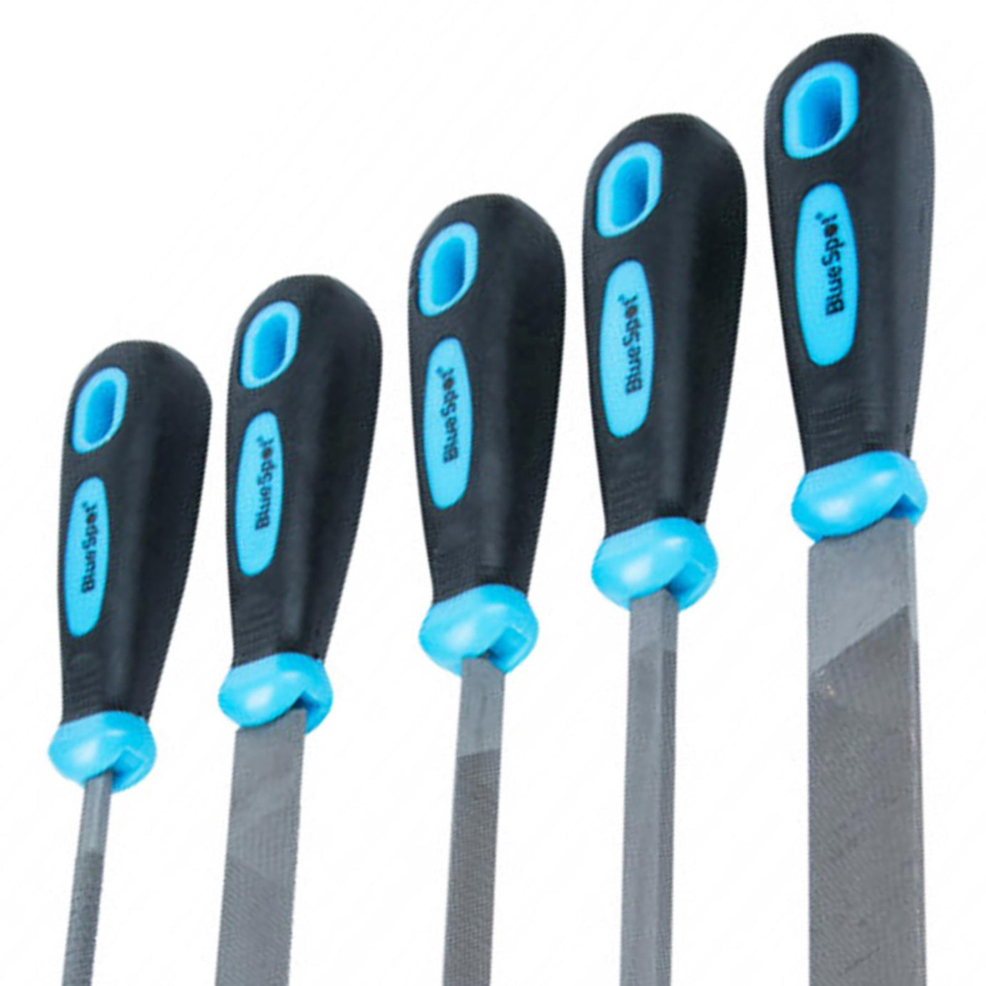 BlueSpot 5pc 200mm (8") Soft Grip Assorted Engineer Metal File Set Heavy Duty