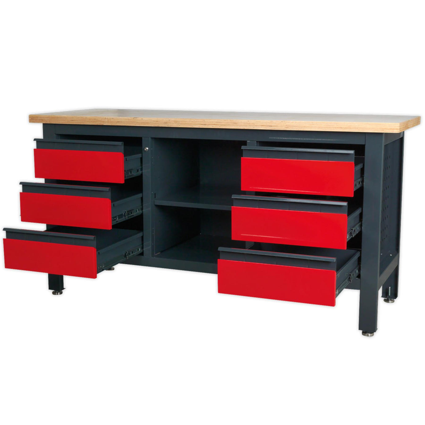 Sealey Workstation with 6 Drawers & Open Storage