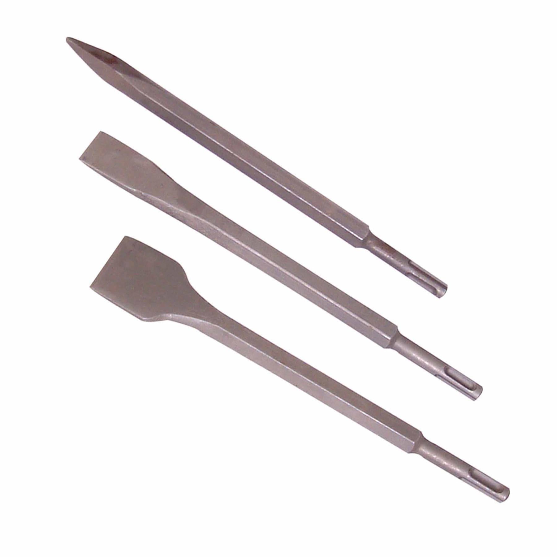 3Pce SDS Plus Hex Chisel Set 15mm Hand Tool Drilling Power Quality Kit