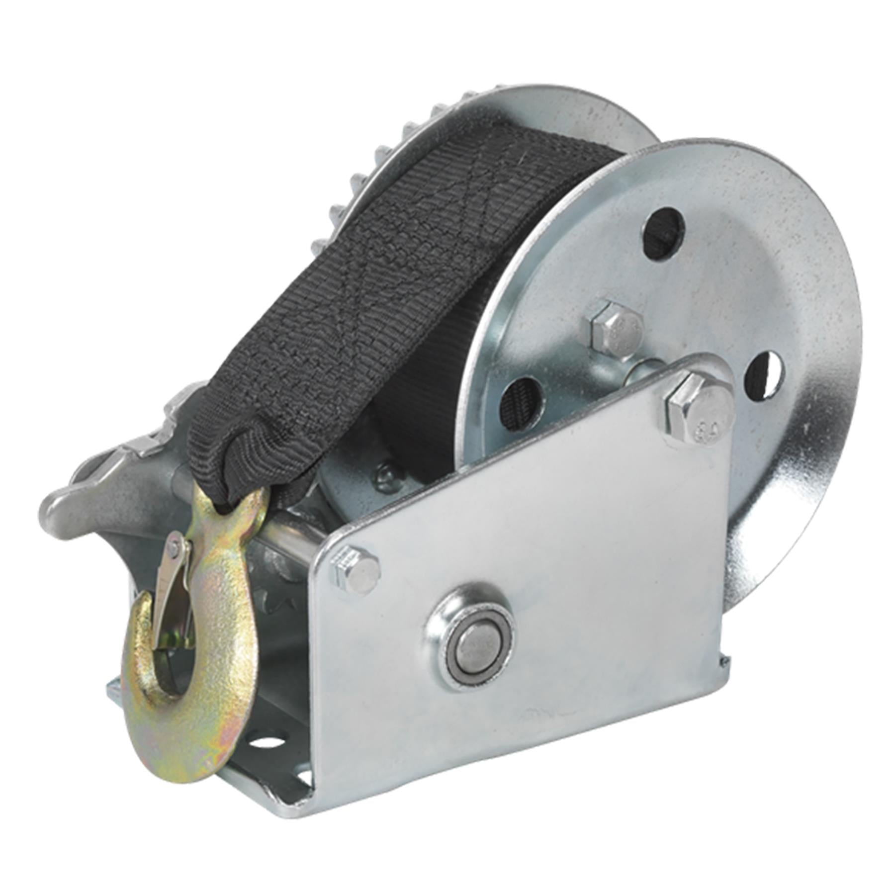 Sealey Geared Hand Winch 540kg Capacity with Webbing Strap