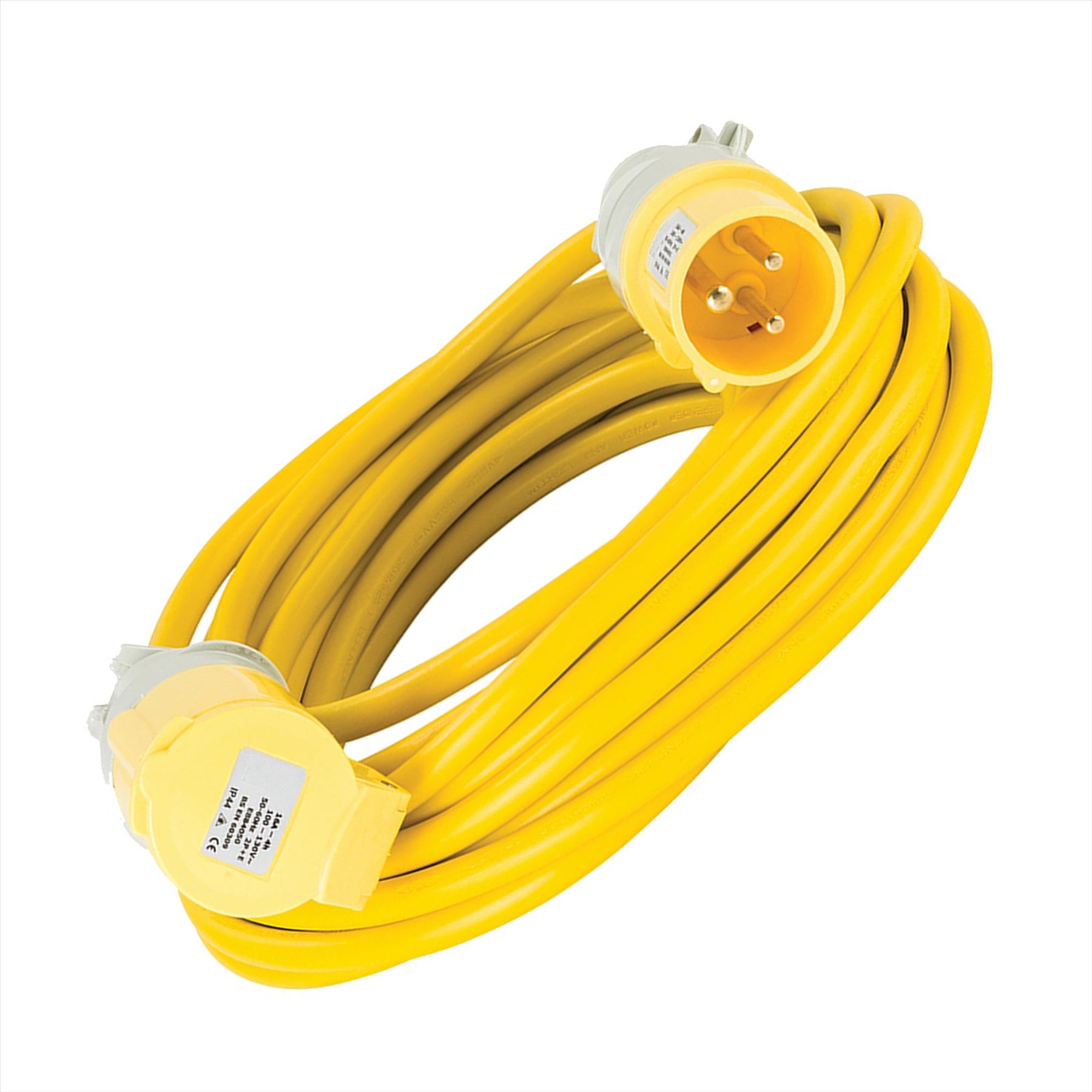 Defender Arctic Extension Lead Yellow 16A 2.5mm2 10m 110V