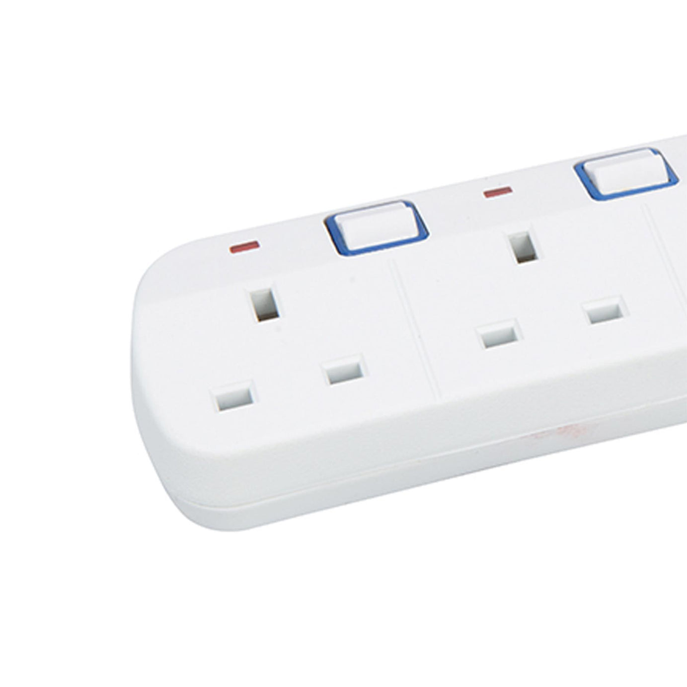 Switched Extension Lead 4-Gang 2M 13A With Neon Power Indicator 2M Long