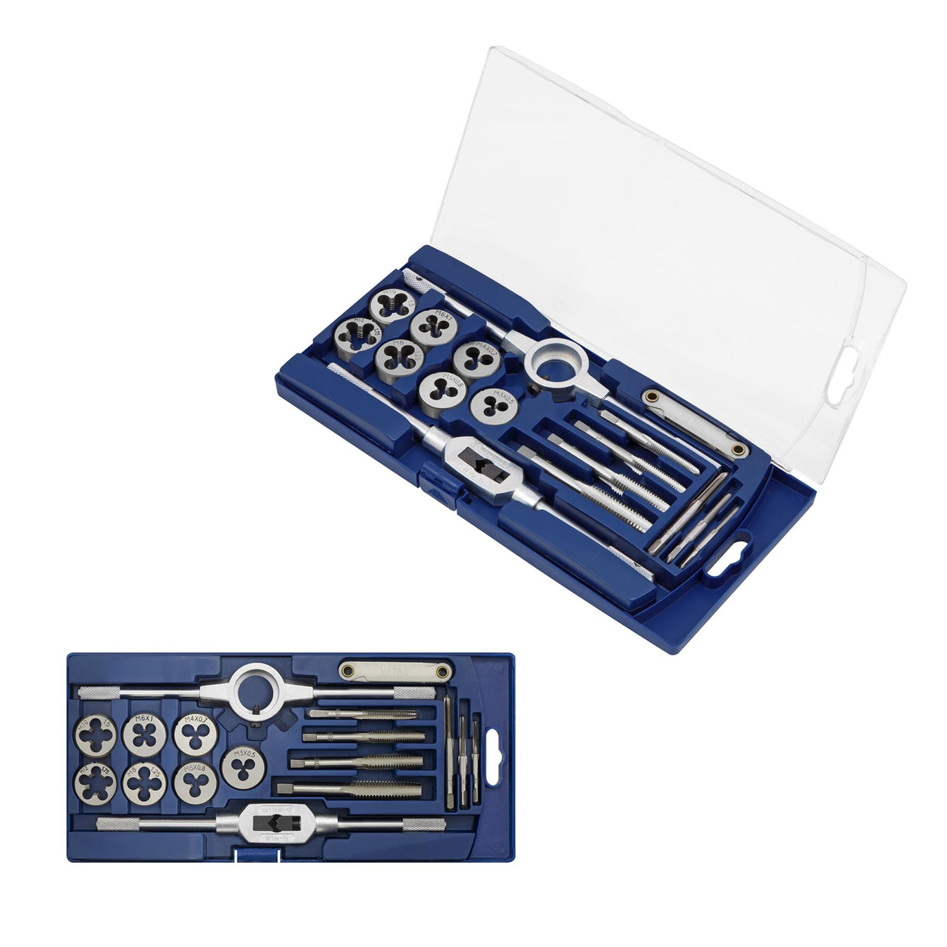 Sealey 17pc Tap & Die Set Metric Thread Cutting/Repairing Set Steel M3 - M12