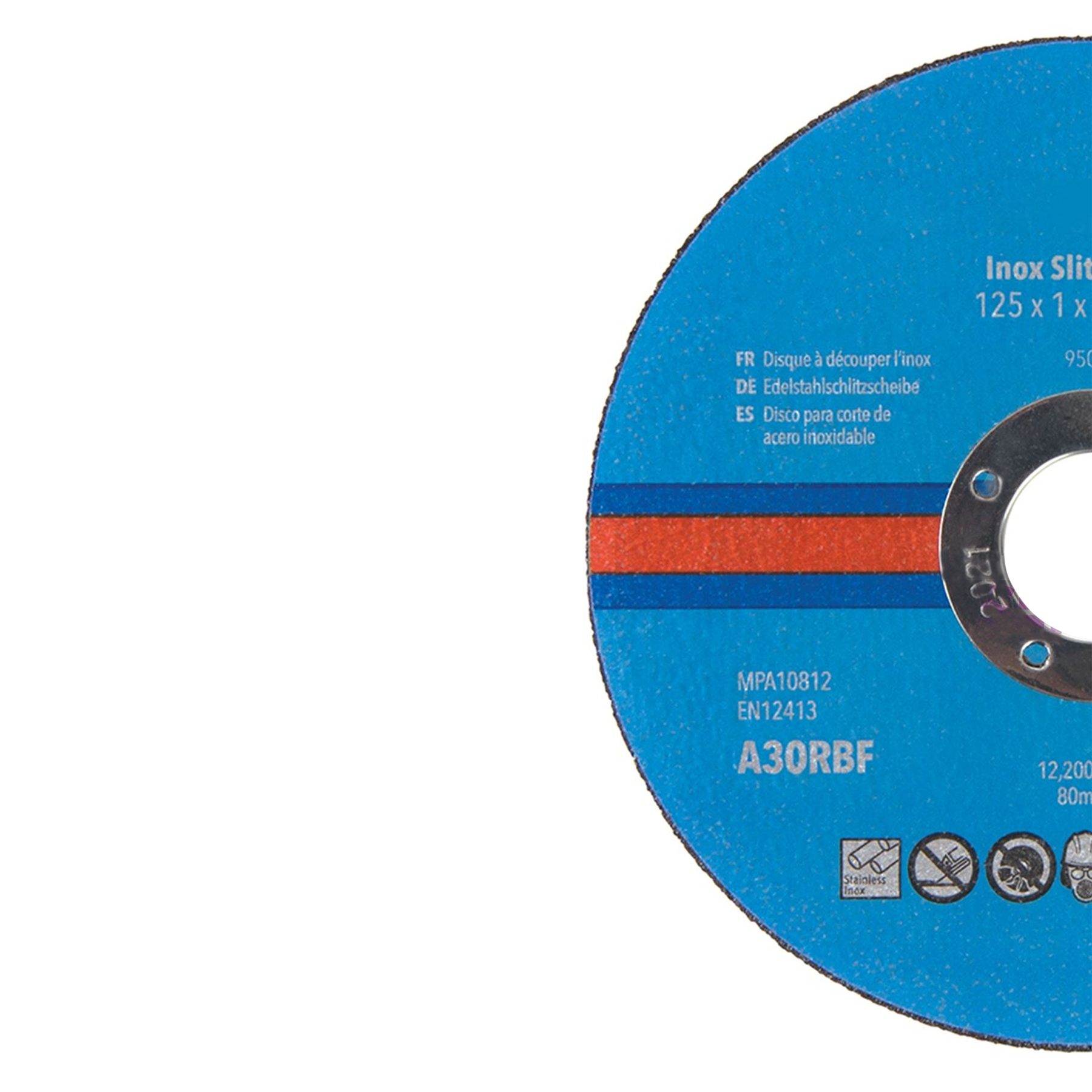 Inox Slitting Discs 10Pk For Cutting Stainless Steel 125 x 1 x 22.23mm