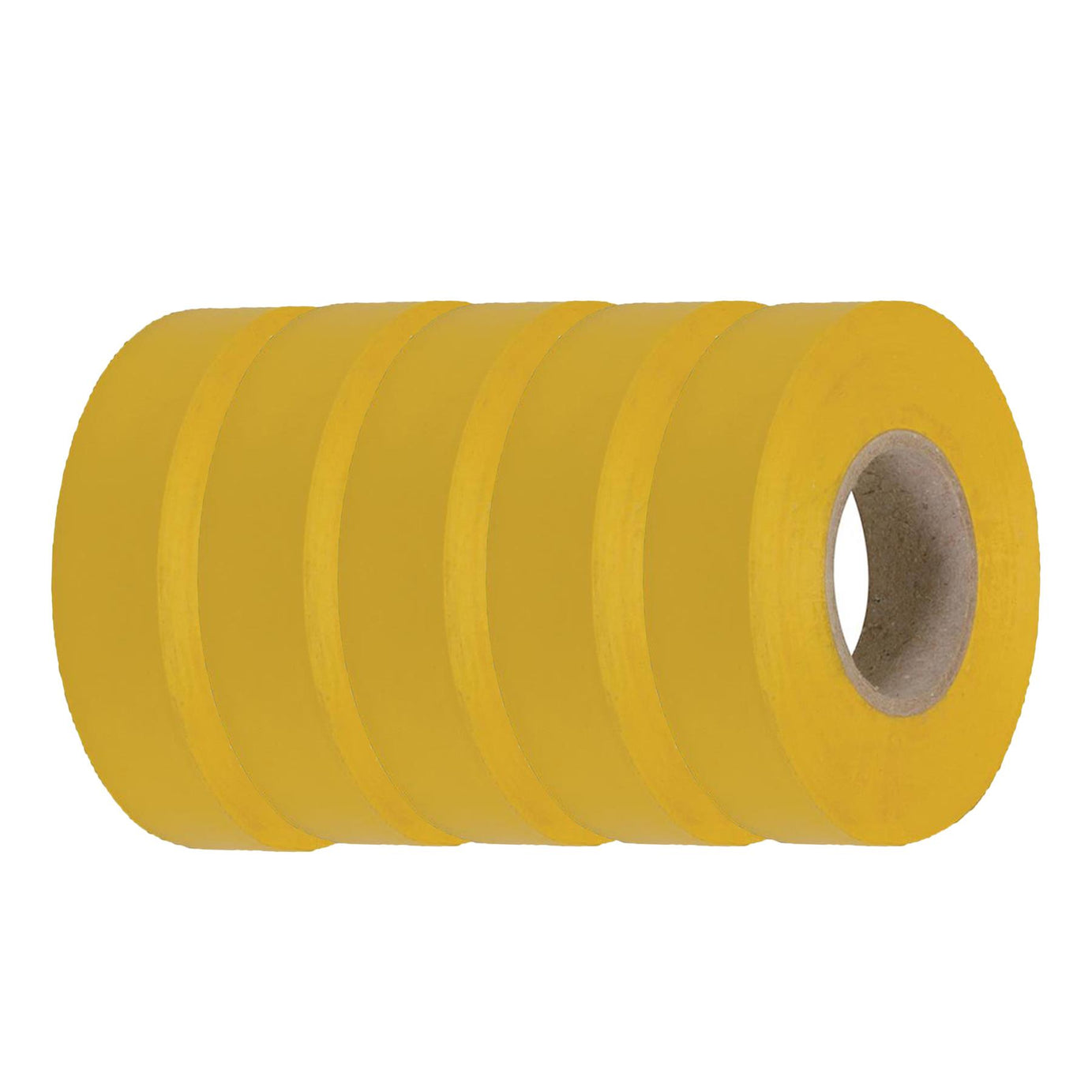 5 x PVC Insulation Electrical Tape Flame Retardent Yellow  19mm x 33mm