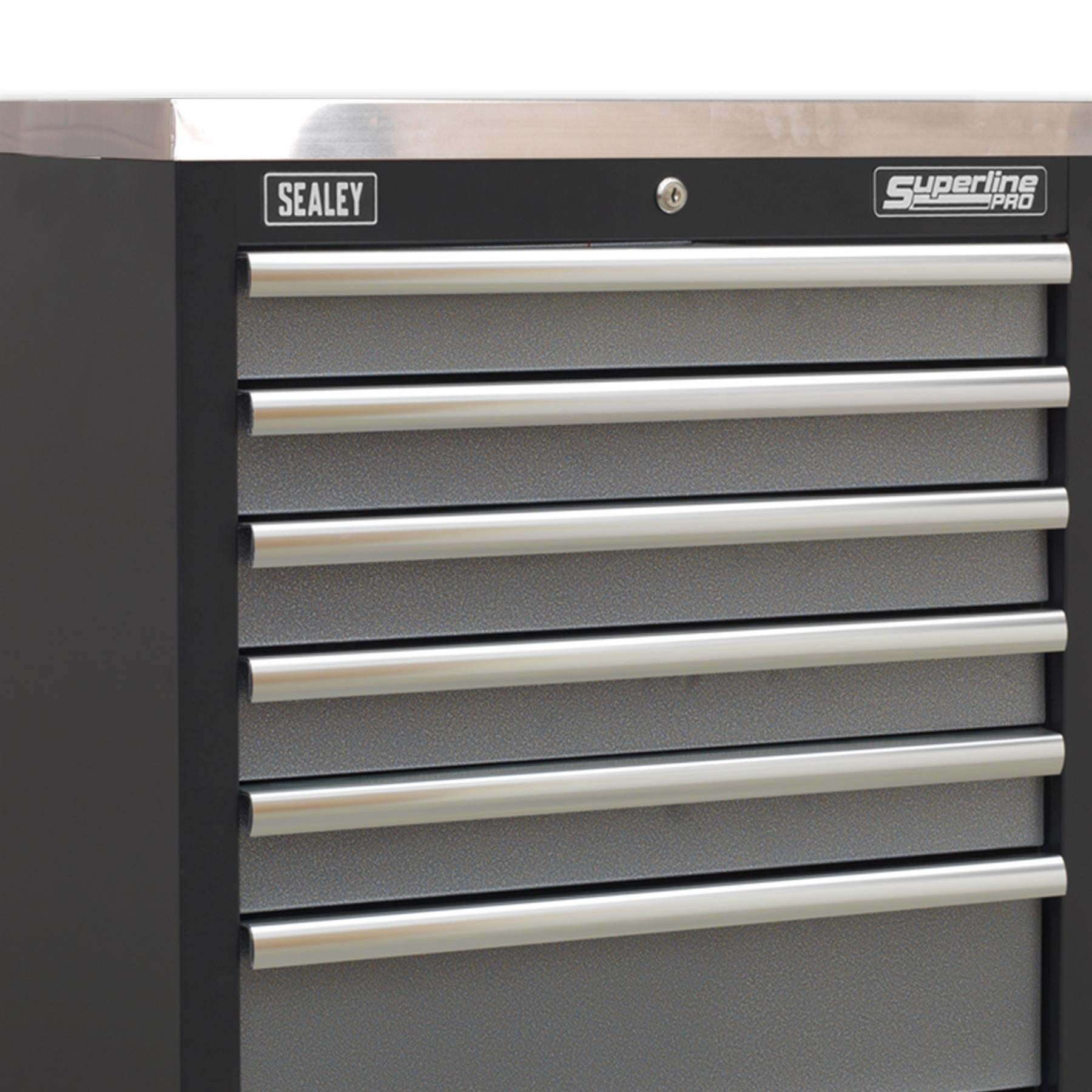 Sealey Modular 7 Drawer Cabinet  Aluminium drawer pulls. 680mm