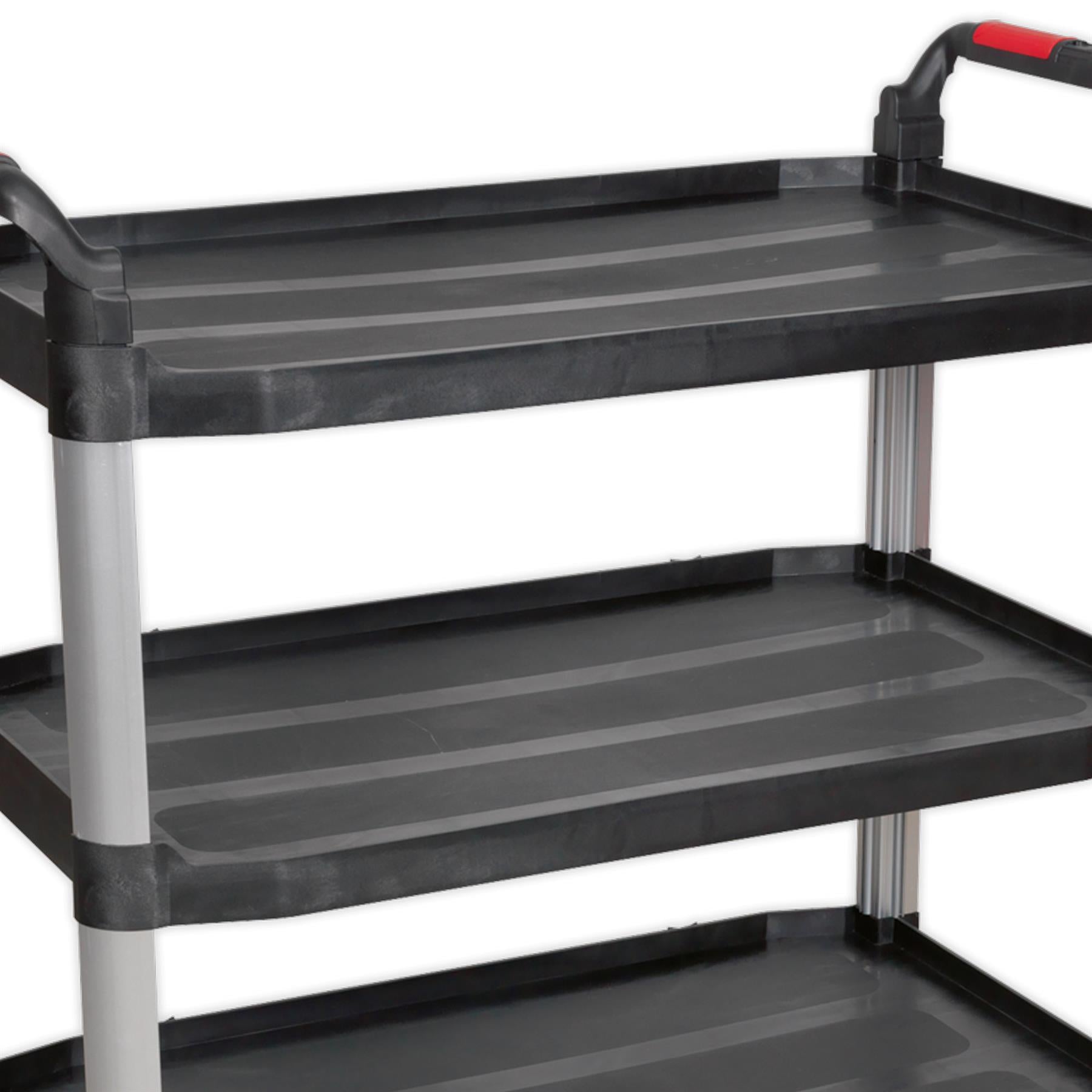 Sealey Workshop Trolley 3-Level Composite  40kg capacity per shelf