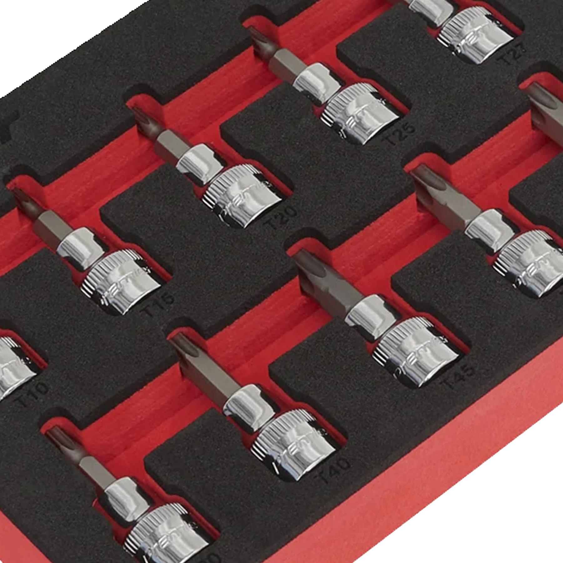 Sealey TRX-Star* Socket Bit Set 10pc 3/8"Sq Drive