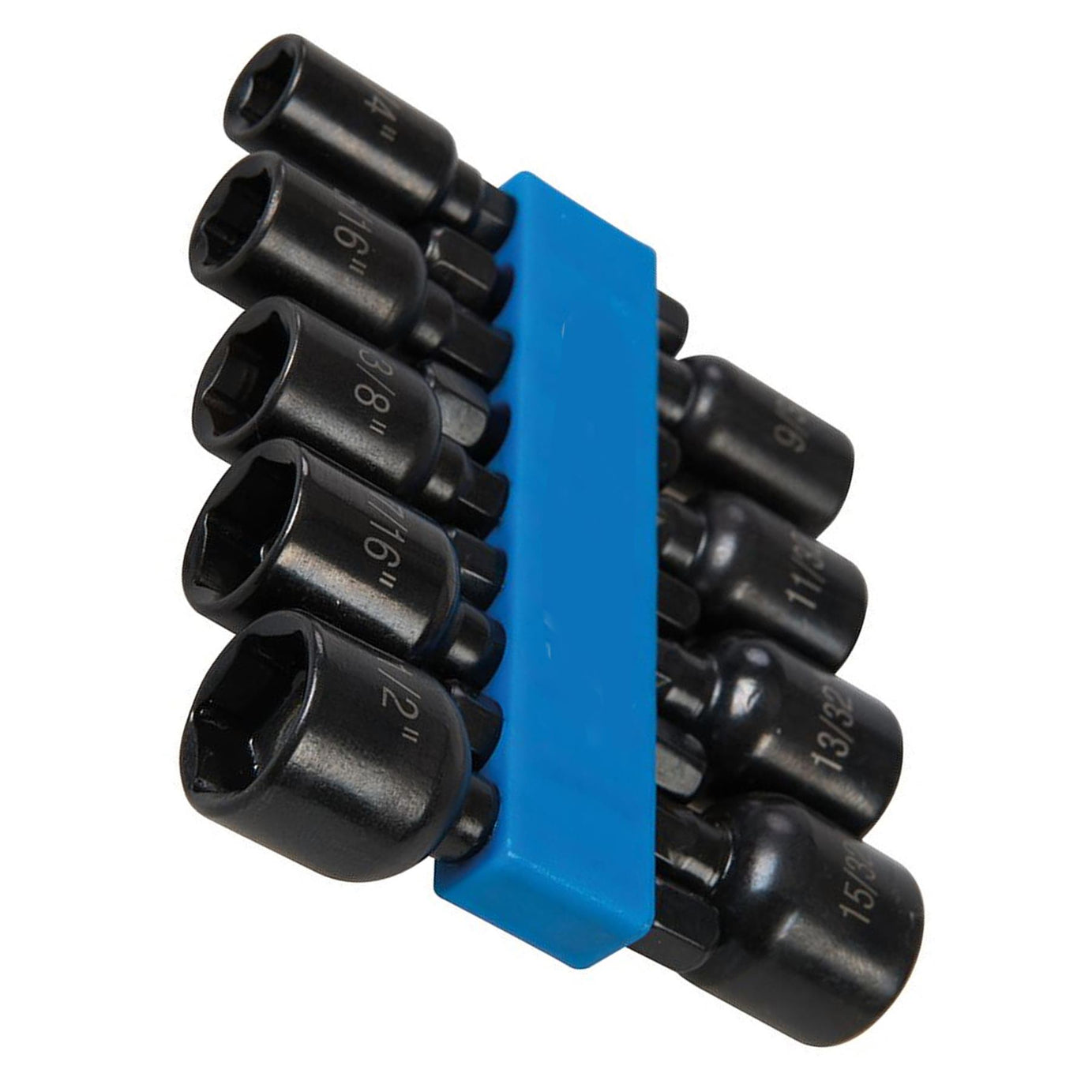 9Pc Hex Magnetic Nut Driver Set 1/4"-1/2" Imperial CR-V Power Drill Bits Drive Socket