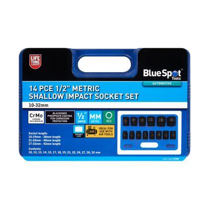 Blue Spot 14 PCE 1/2" Stubby Impact Socket Set (10-32mm)