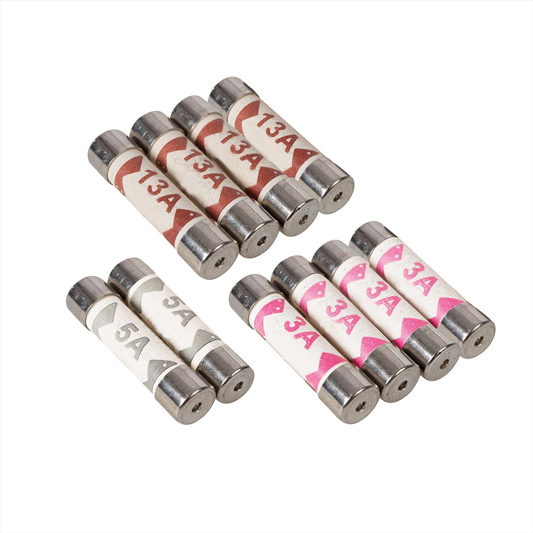 10 x Mixed Ceramic Fuses Household Domestic Mains Plug Top 3A 5A 13Amp ASTA