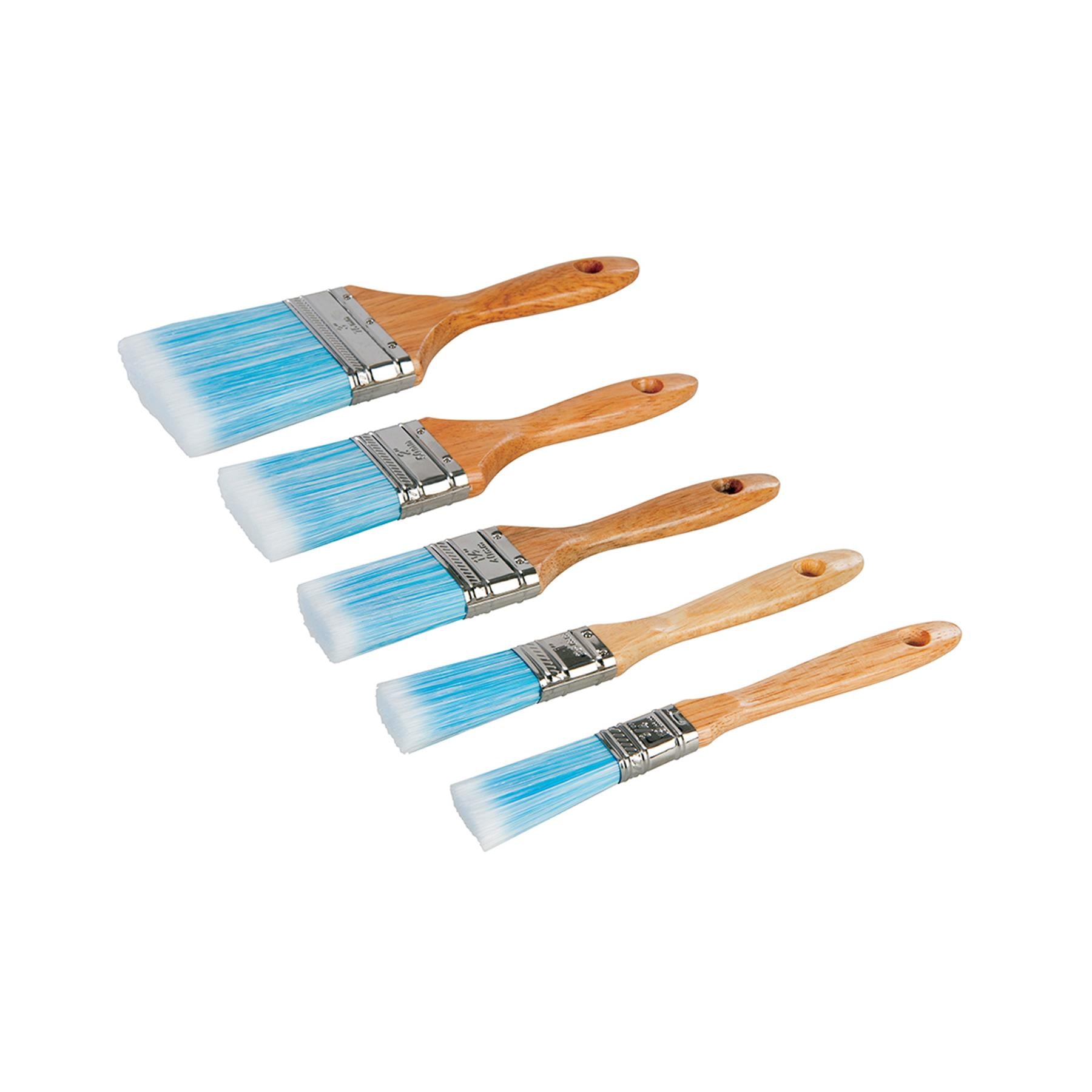 5Pce Synthetic Brush Set For Emulsion,Oil Coatings Varnish Painting DIY