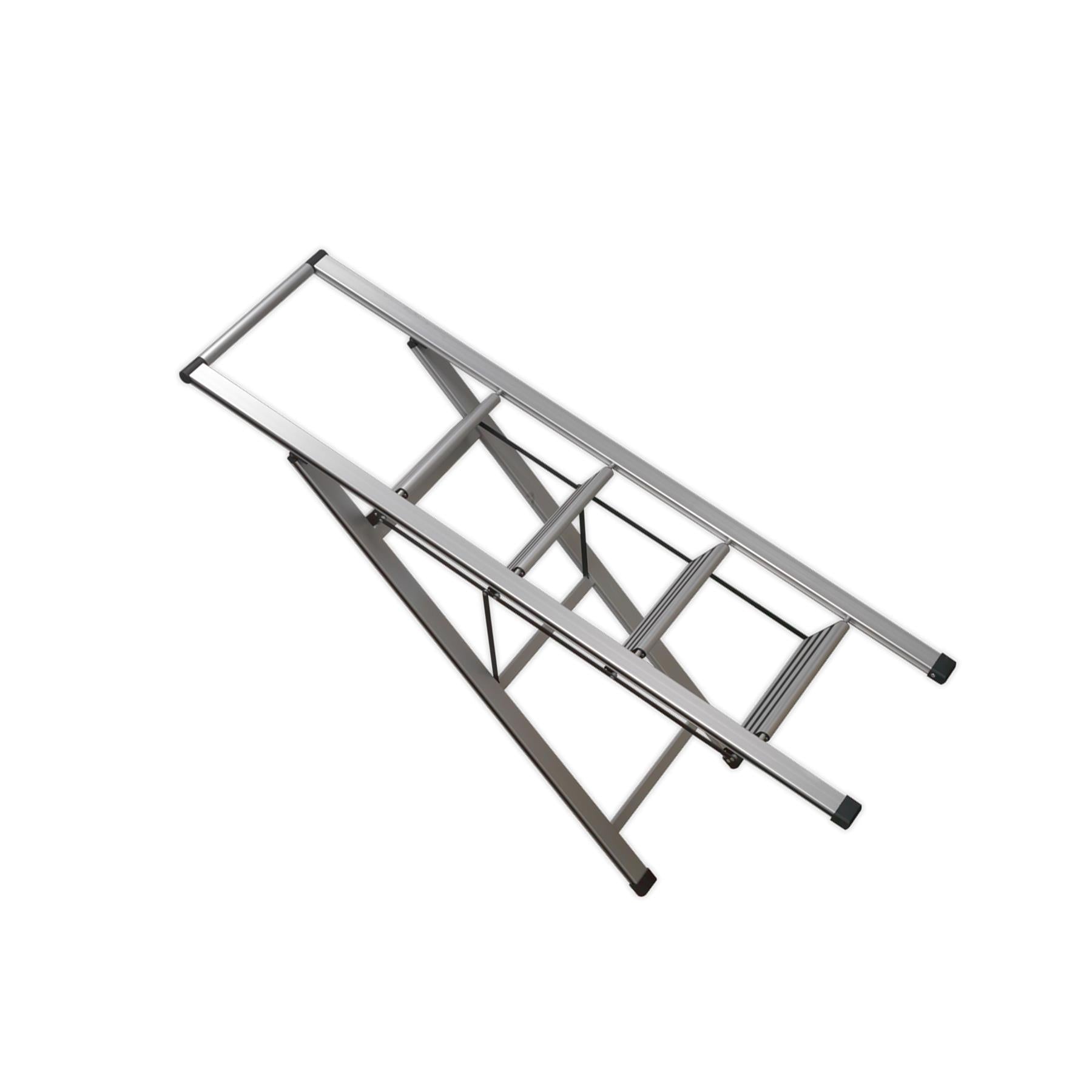 Sealey Aluminium Professional Folding Step Ladder 4-Step 150kg Capacity