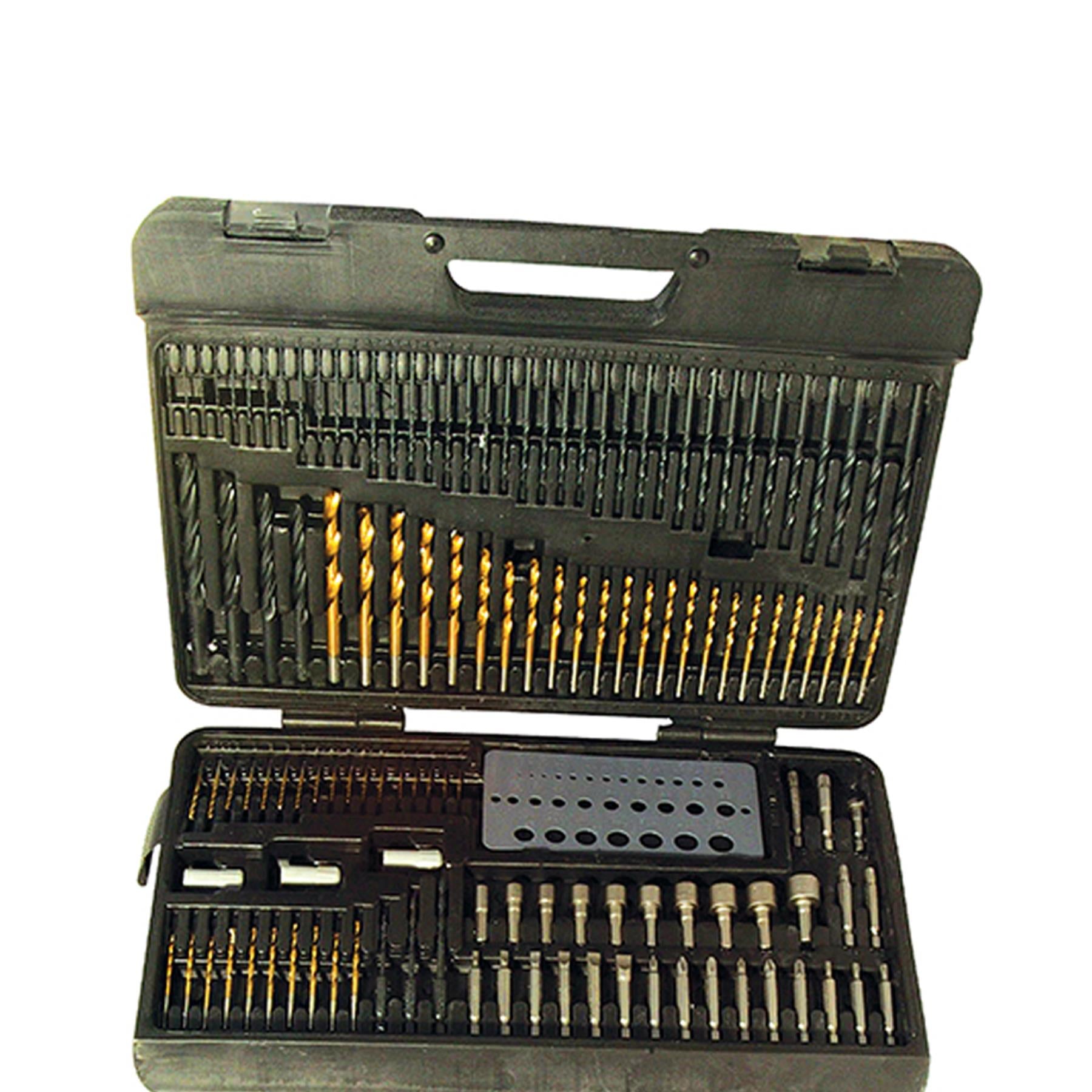 204 Piece Hss Metric Twist Drill Bit Set Carry Case Titanium-Coated Drill