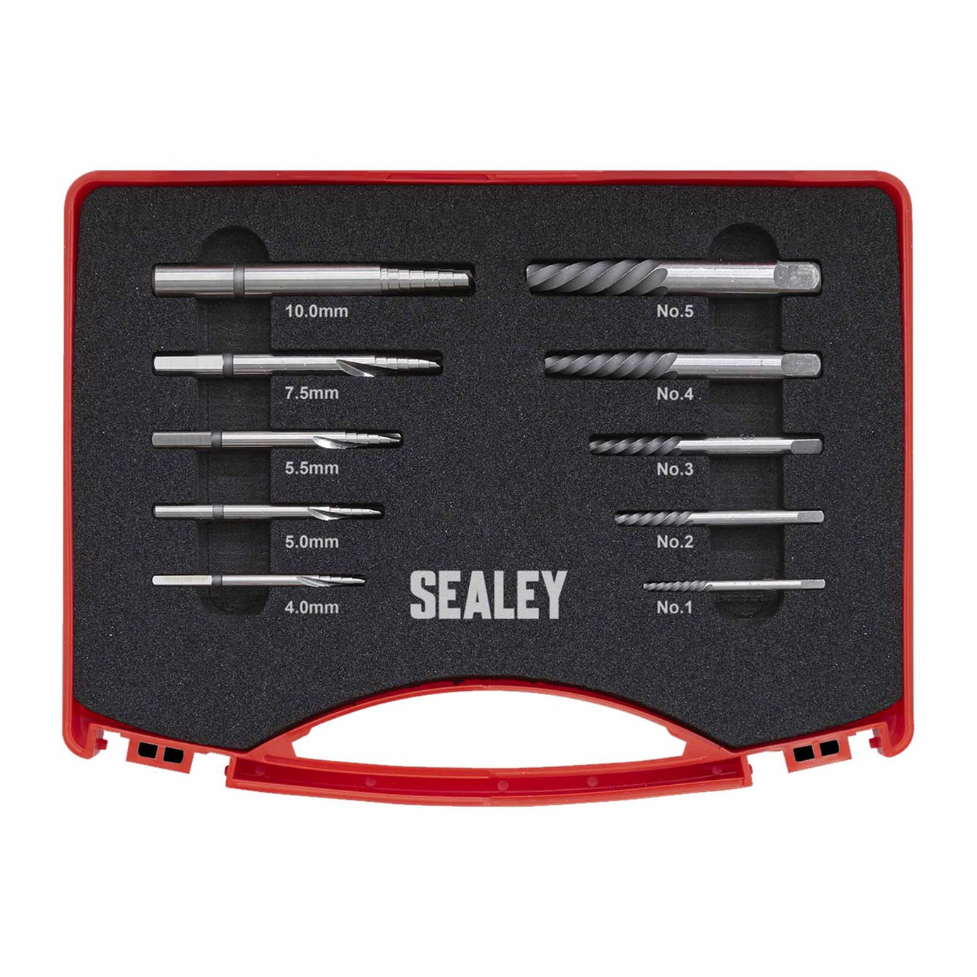 Sealey Step Drill Screw/Bolt Extractor Set 10pc
