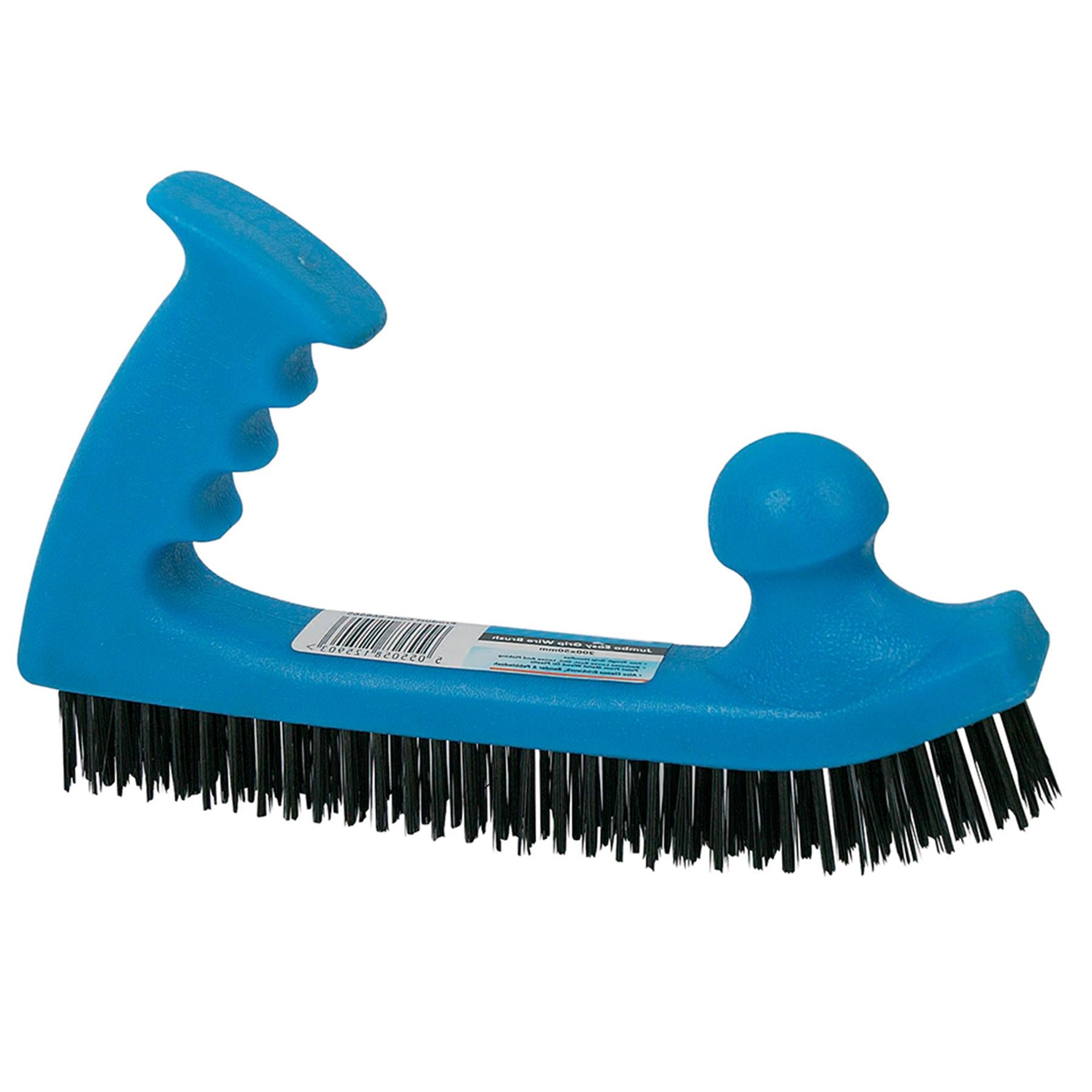 Wire Brush Jumbo Easy Grip - 200 X 50mm Heavy Duty Double-Handed Polypropylene