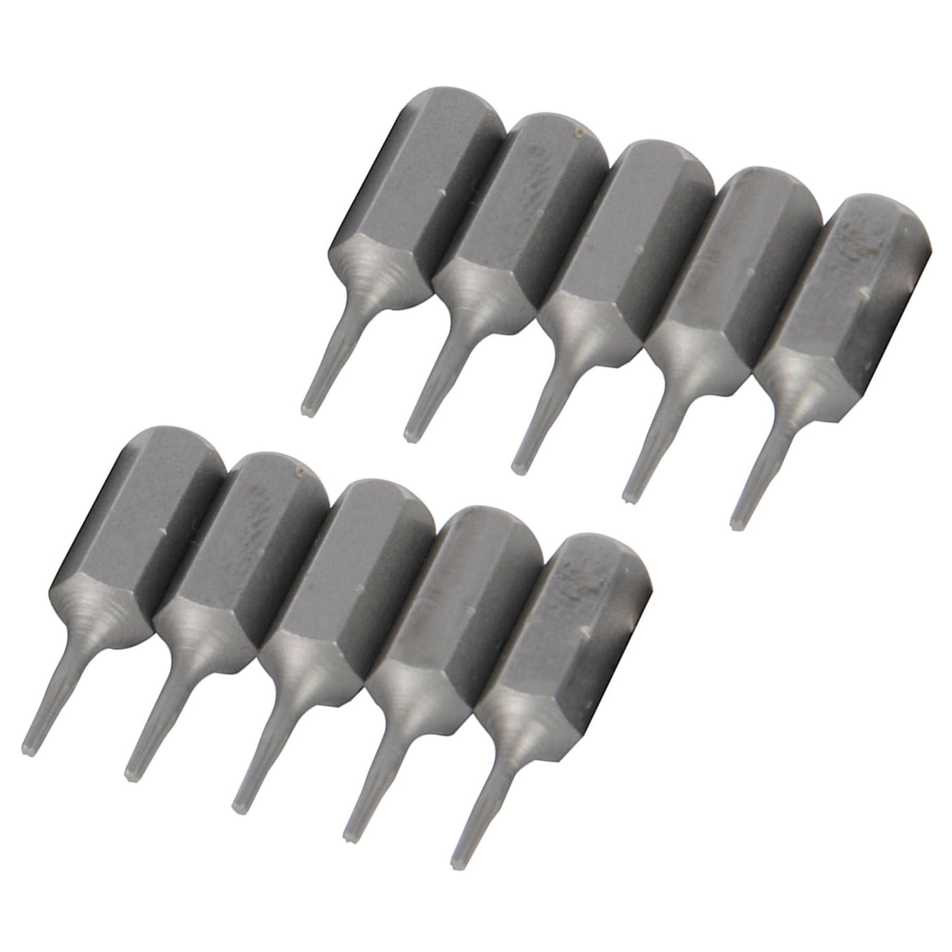 10 PACK- T4 TRX/TORX Star Chrome Vanadium Screwdriver Bits- ¼” Hex Steel Shank