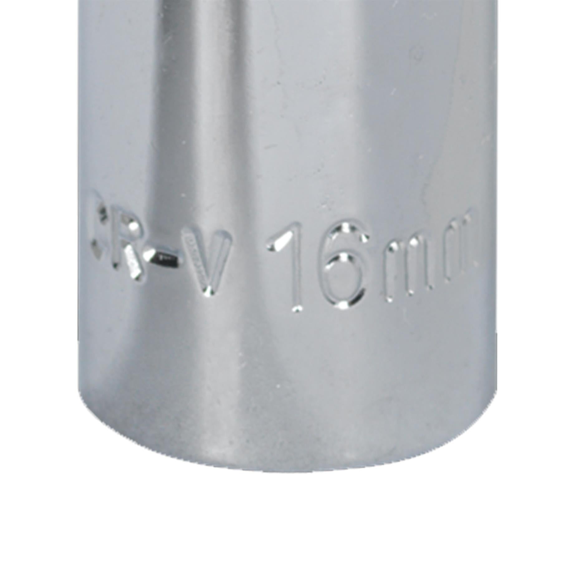 Sealey WallDrive Socket 16mm Deep 1/2"Sq Drive Fully Polished
