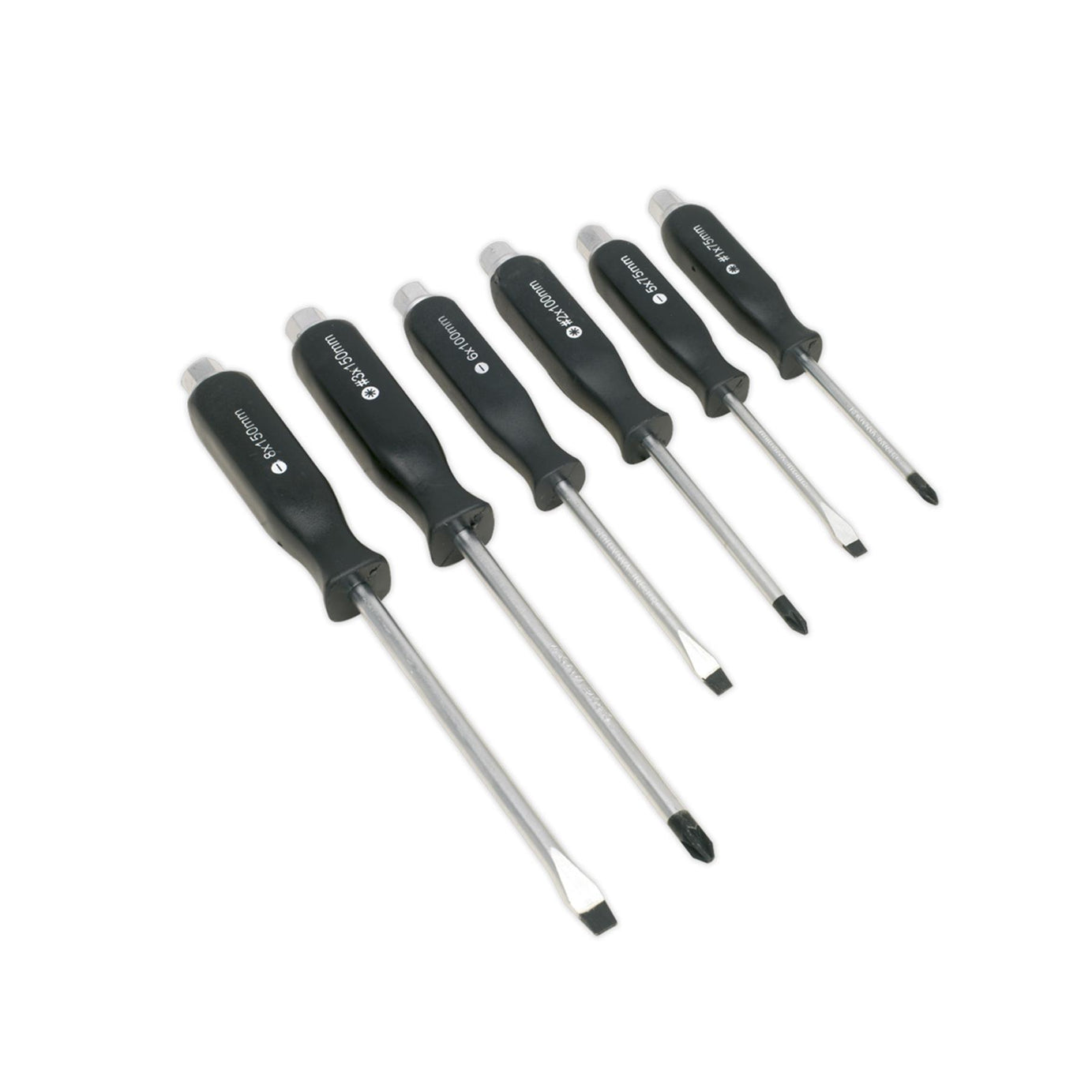 Sealey Screwdriver Set 6pc Hammer-Thru