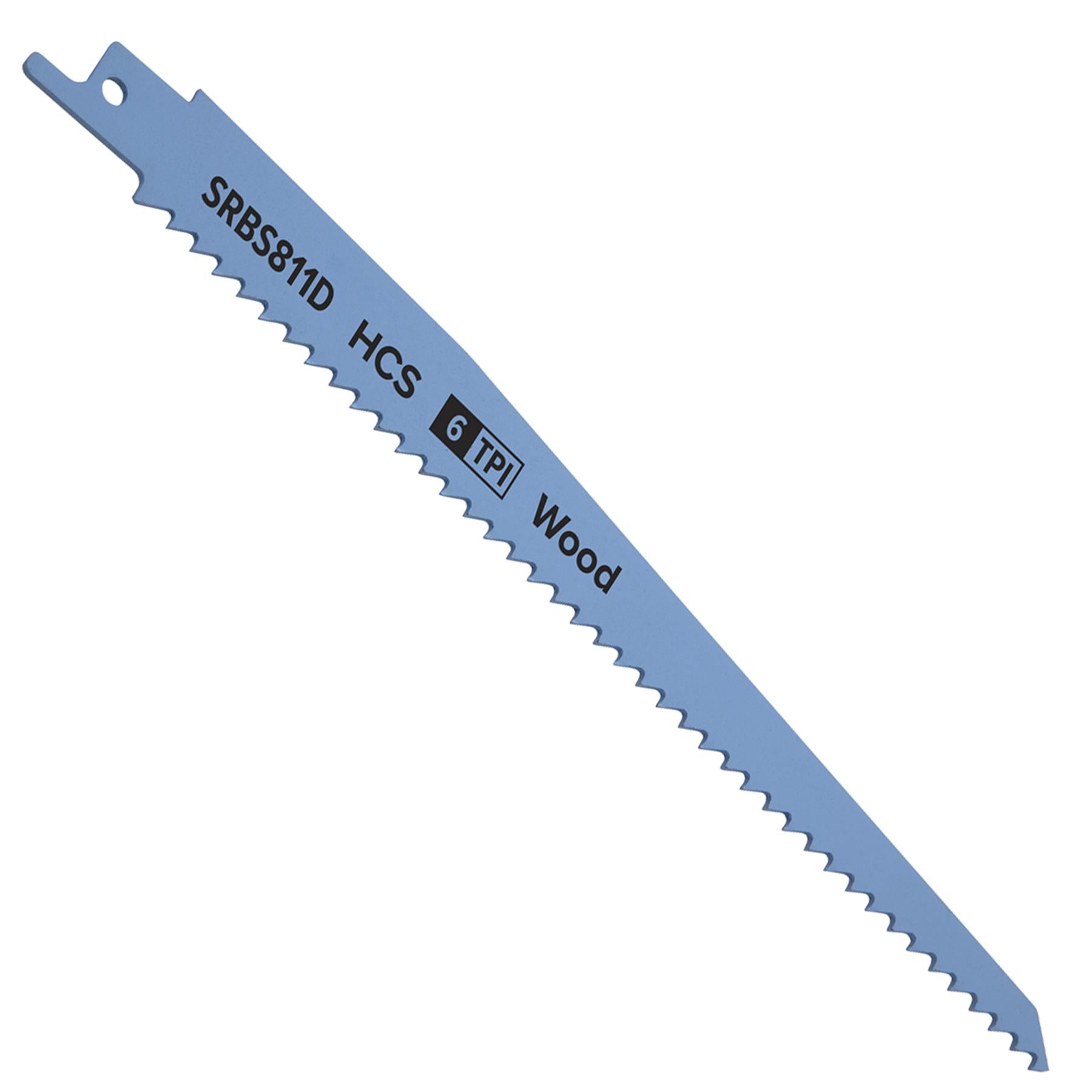 Sealey Reciprocating Saw Blade Clean Wood 200mm 6tpi - Pack of 5