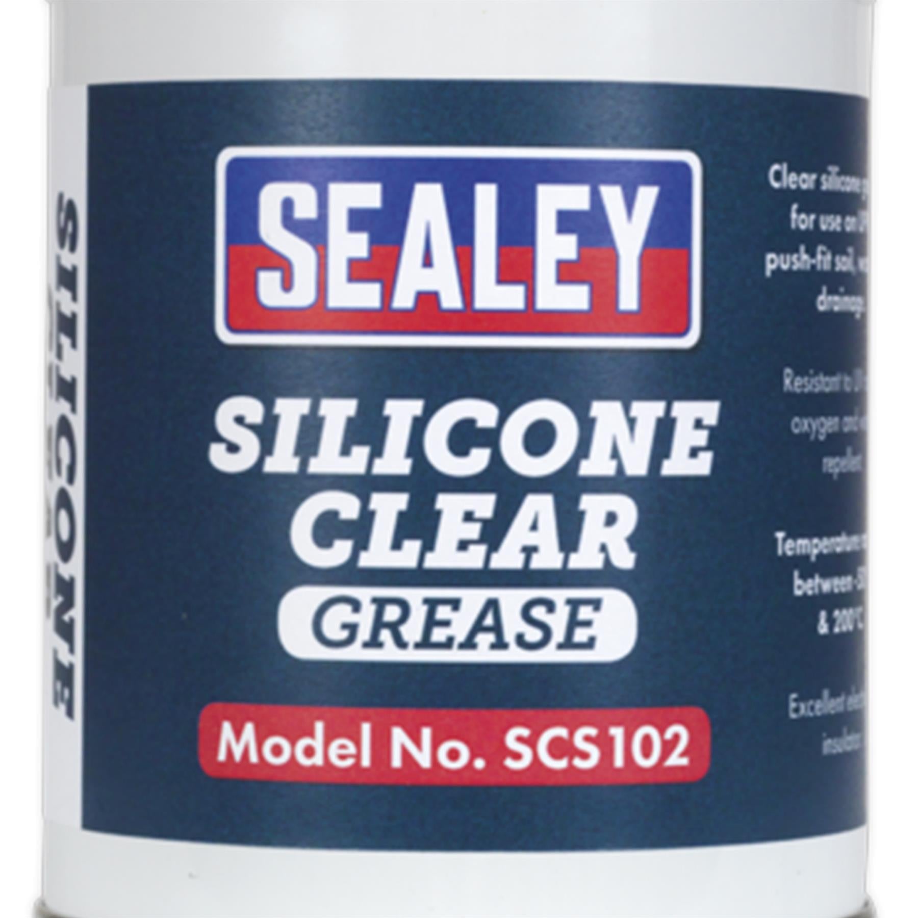 Sealey Silicone Clear Grease 500g Tin