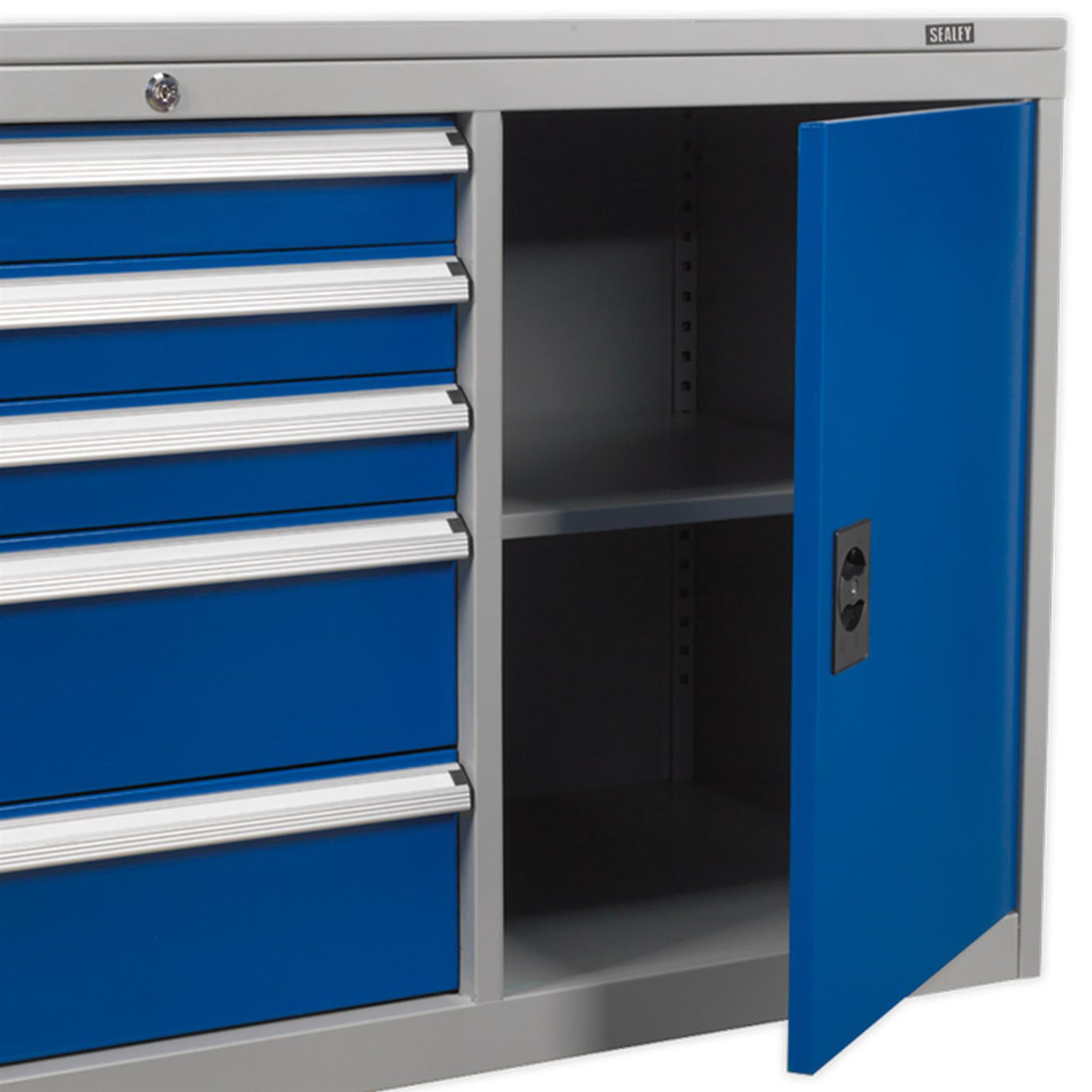 Sealey Industrial Cabinet/Workstation 5 Drawer & 1 Shelf Locker