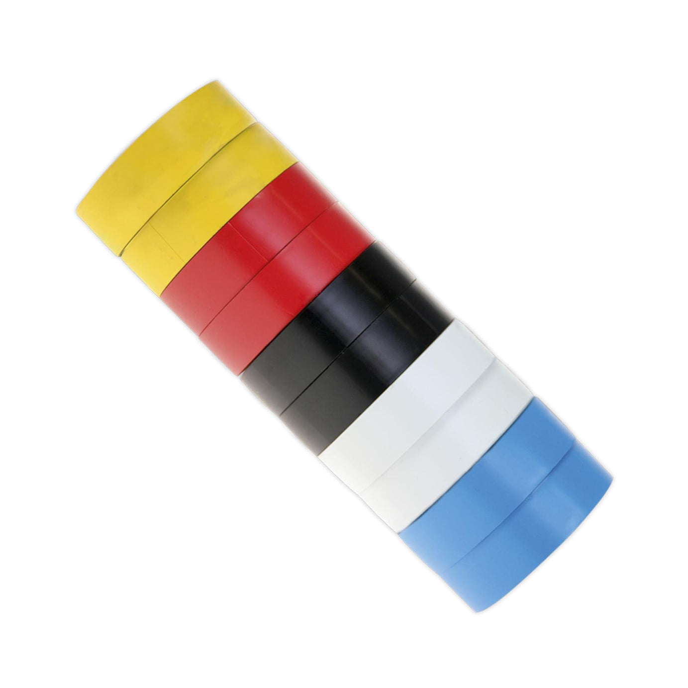 Sealey PVC Insulating Tape 19mm x 20m Mixed Colours Pack of 10
