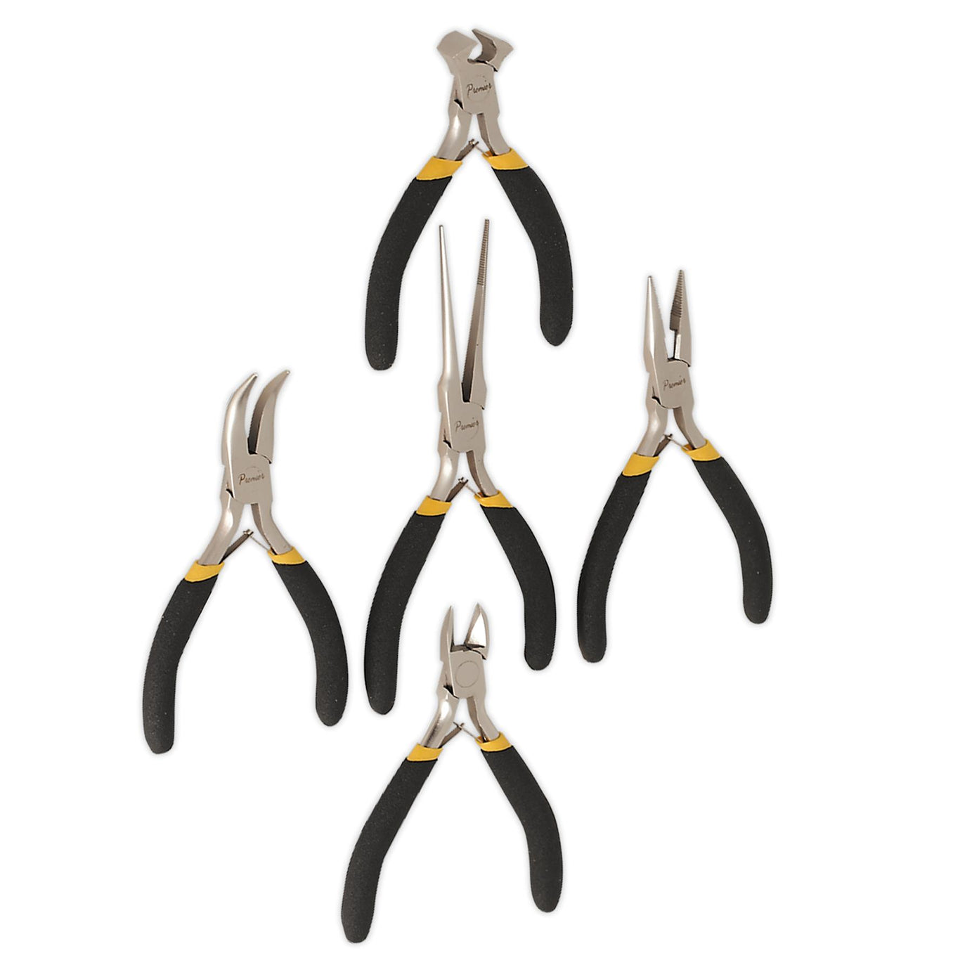 Sealey Mini Pliers Set 5pc Ni-Fe Finish