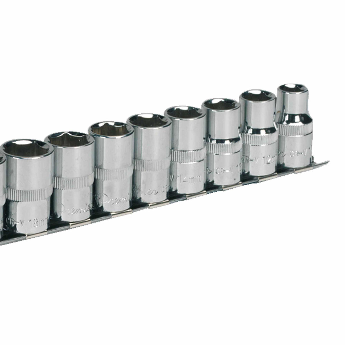 Socket Set 12pc 1/2"Sq Drive 6pt WallDrive Metric. Sealey