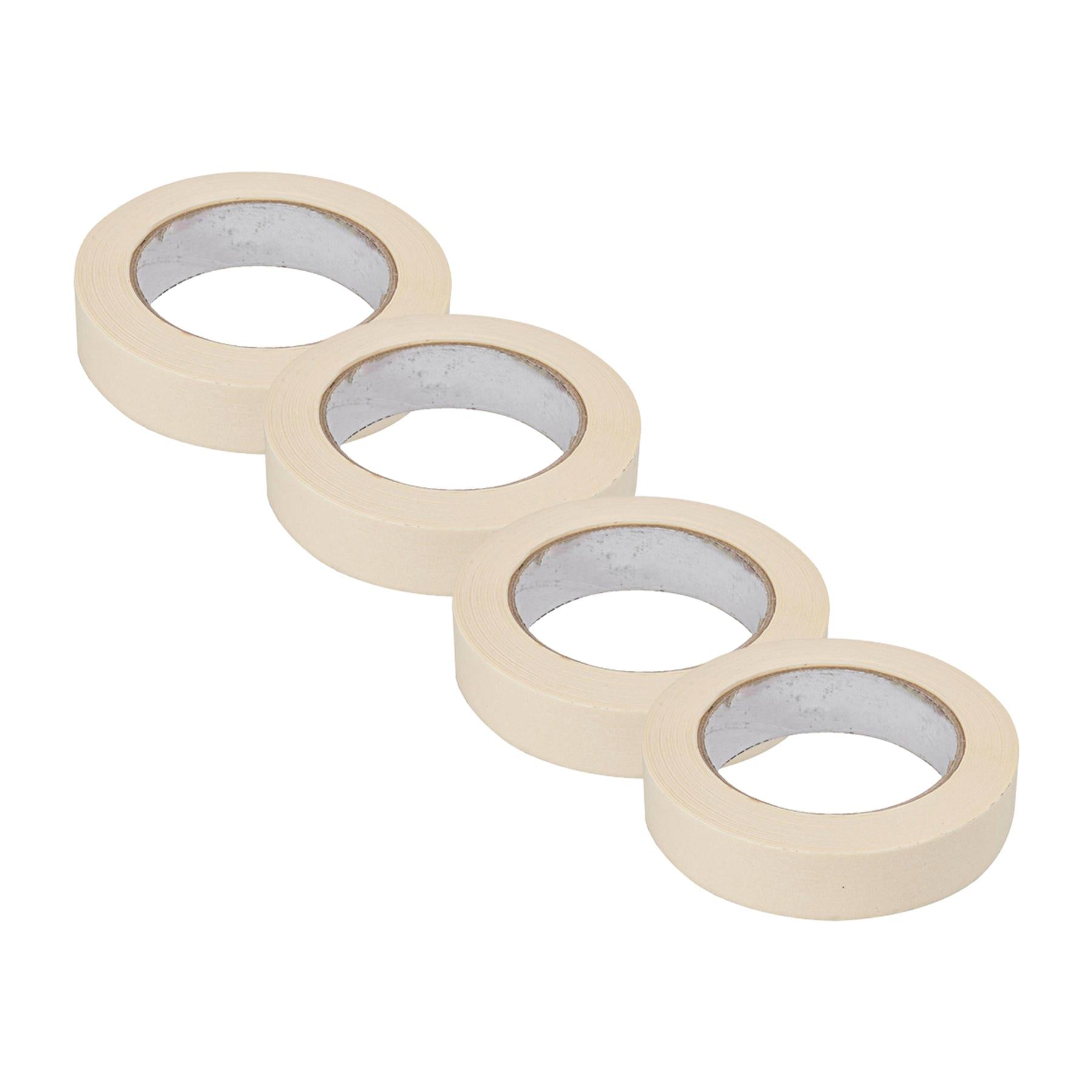 Masking Tape 25mm x 40m Crepe Paper Easy Tear For DIY Painting Decorating White