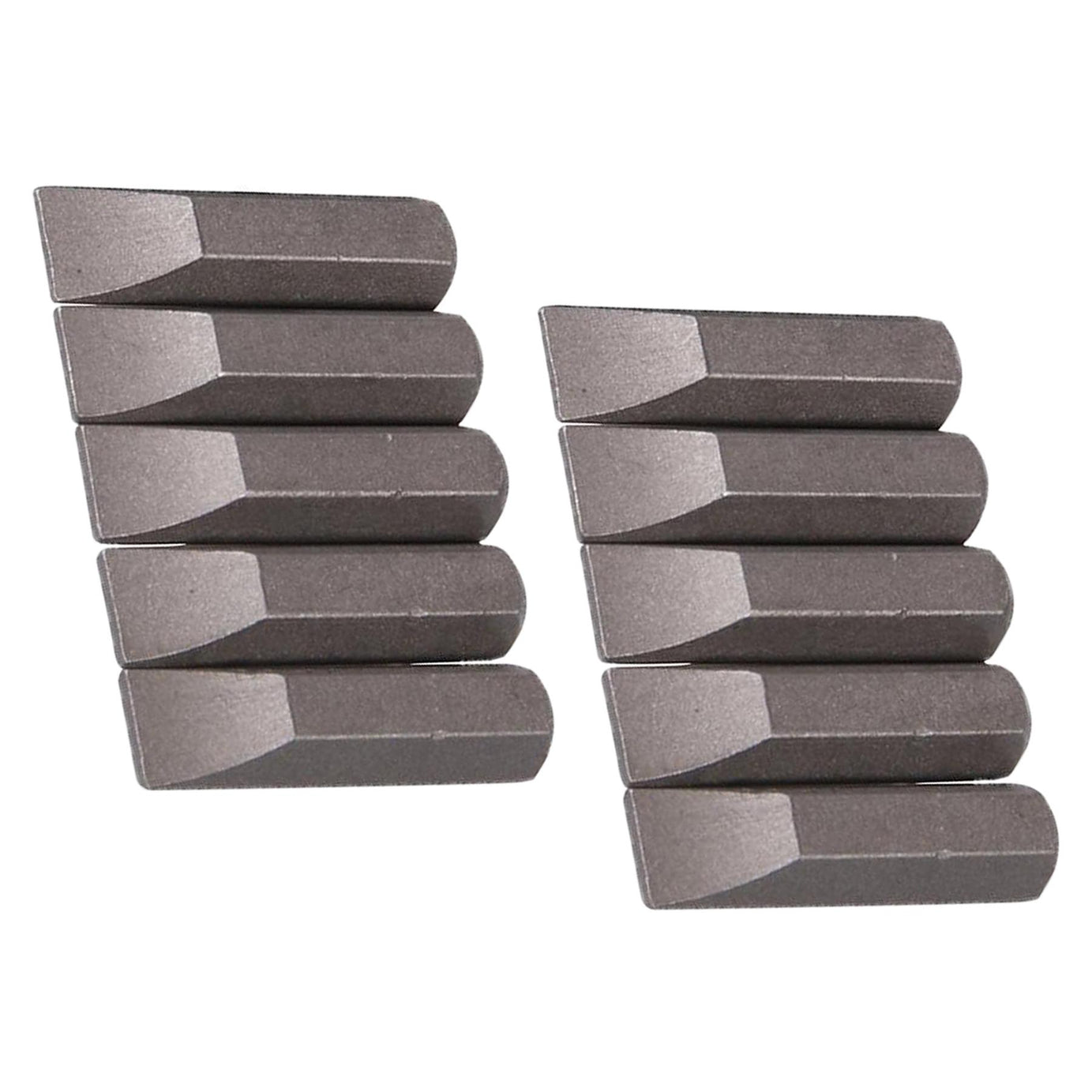Slotted Screwdriver Bits 7mm CRV Chrome Vanadium Steel 1/4" Hex Drive 10Pcs