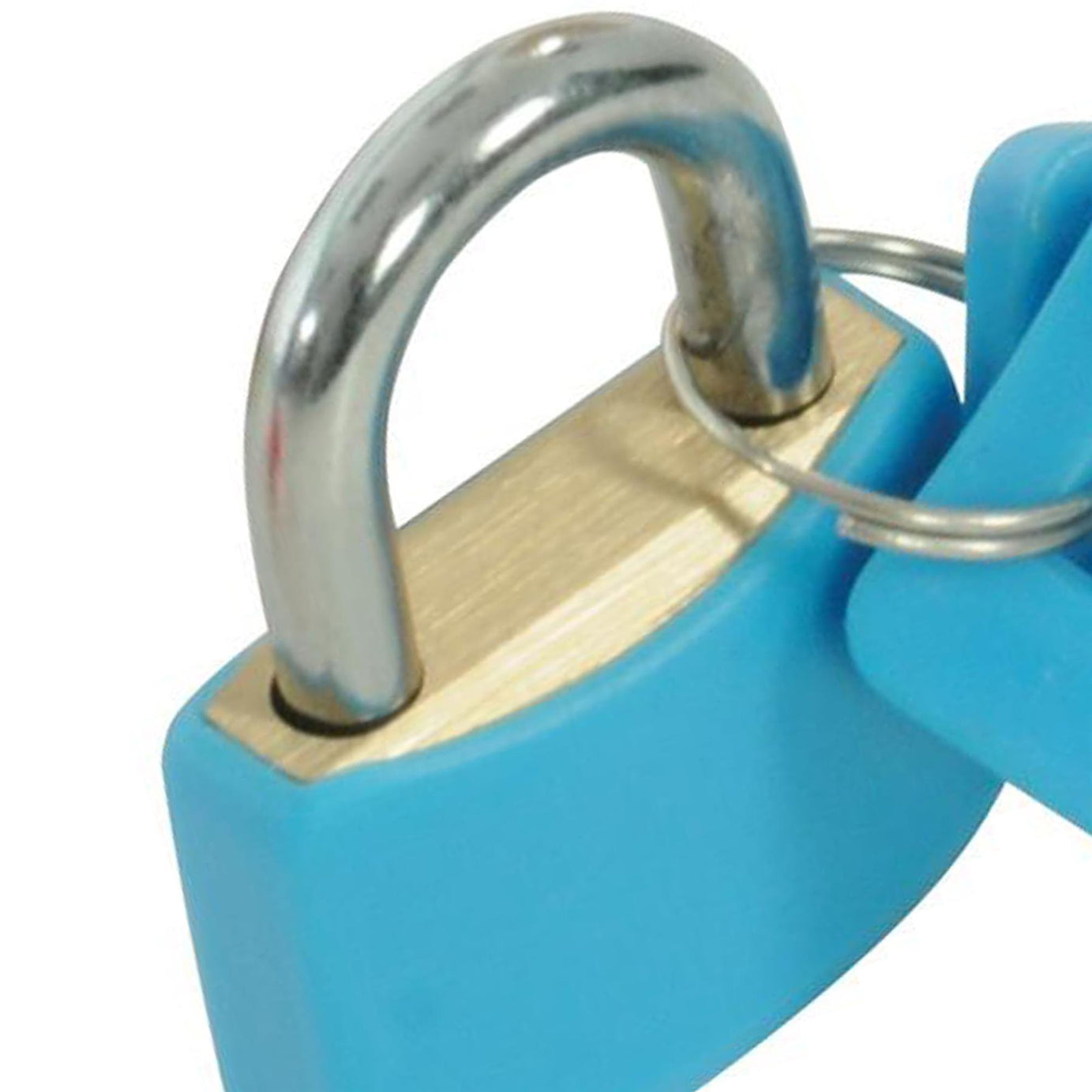 4Pce Hi-Vis Brass Padlocks Set - 20mm 2 Brass Keys Chrome-Plated