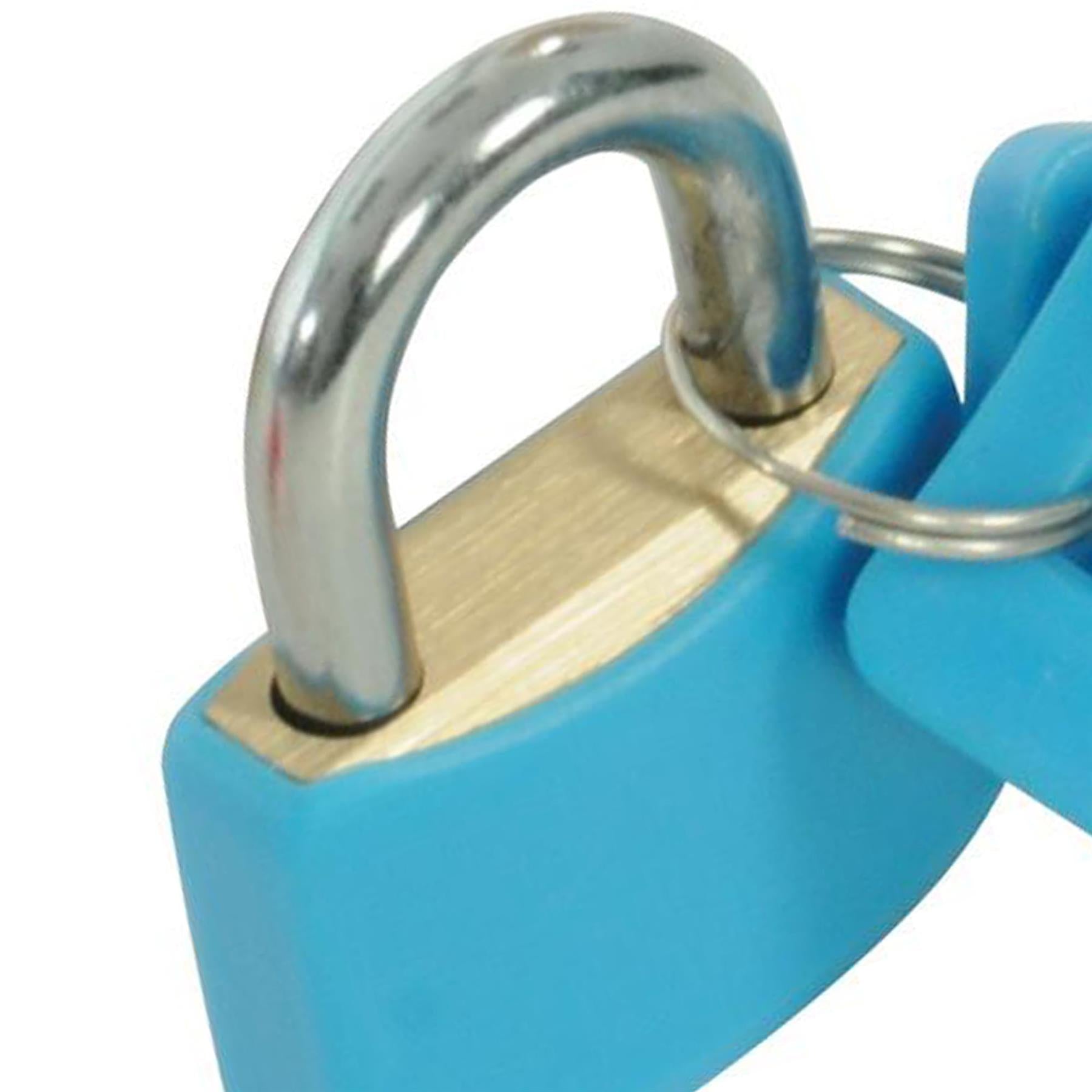 4Pce Hi-Vis Brass Padlocks Set - 20mm 2 Brass Keys Chrome-Plated