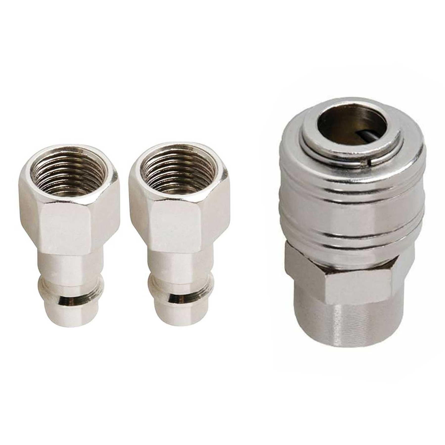 Euro Air Line Hose Quick Connector Bayonet Coupler 5 Pc Mixed Set 1/4 Bsp Female